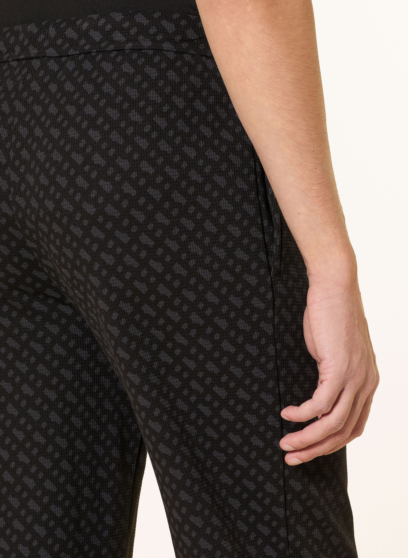BOSS Bas de pyjama WAFFLEAOP: NOIR / GRIS