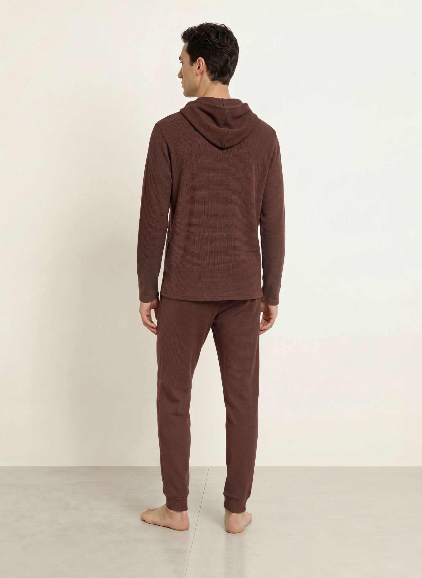 BOSS Lounge-Shirt WAFFLE: DUNKELBRAUN