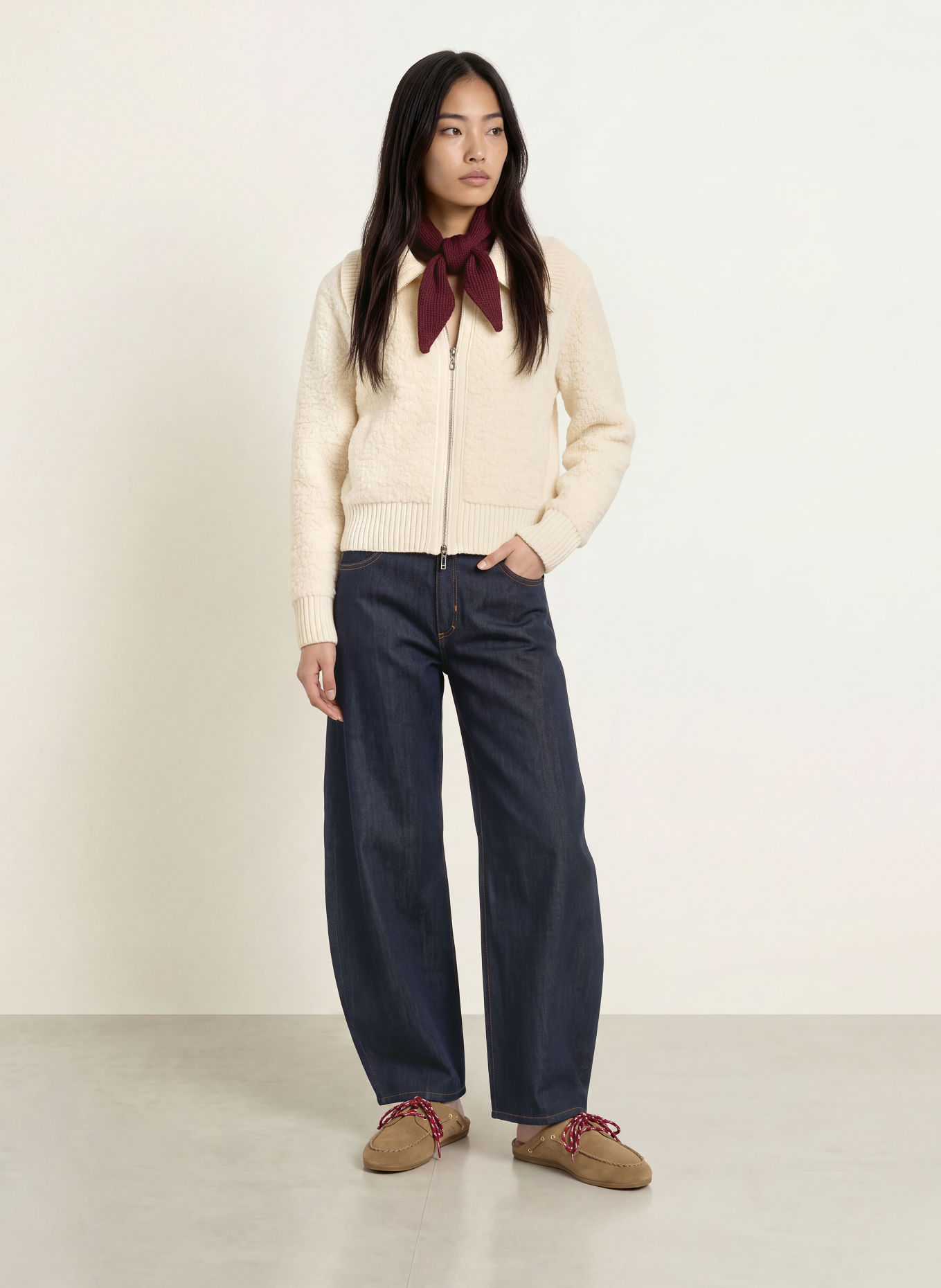 darling harbour Gilet en mélange de matières: OFFWHITE