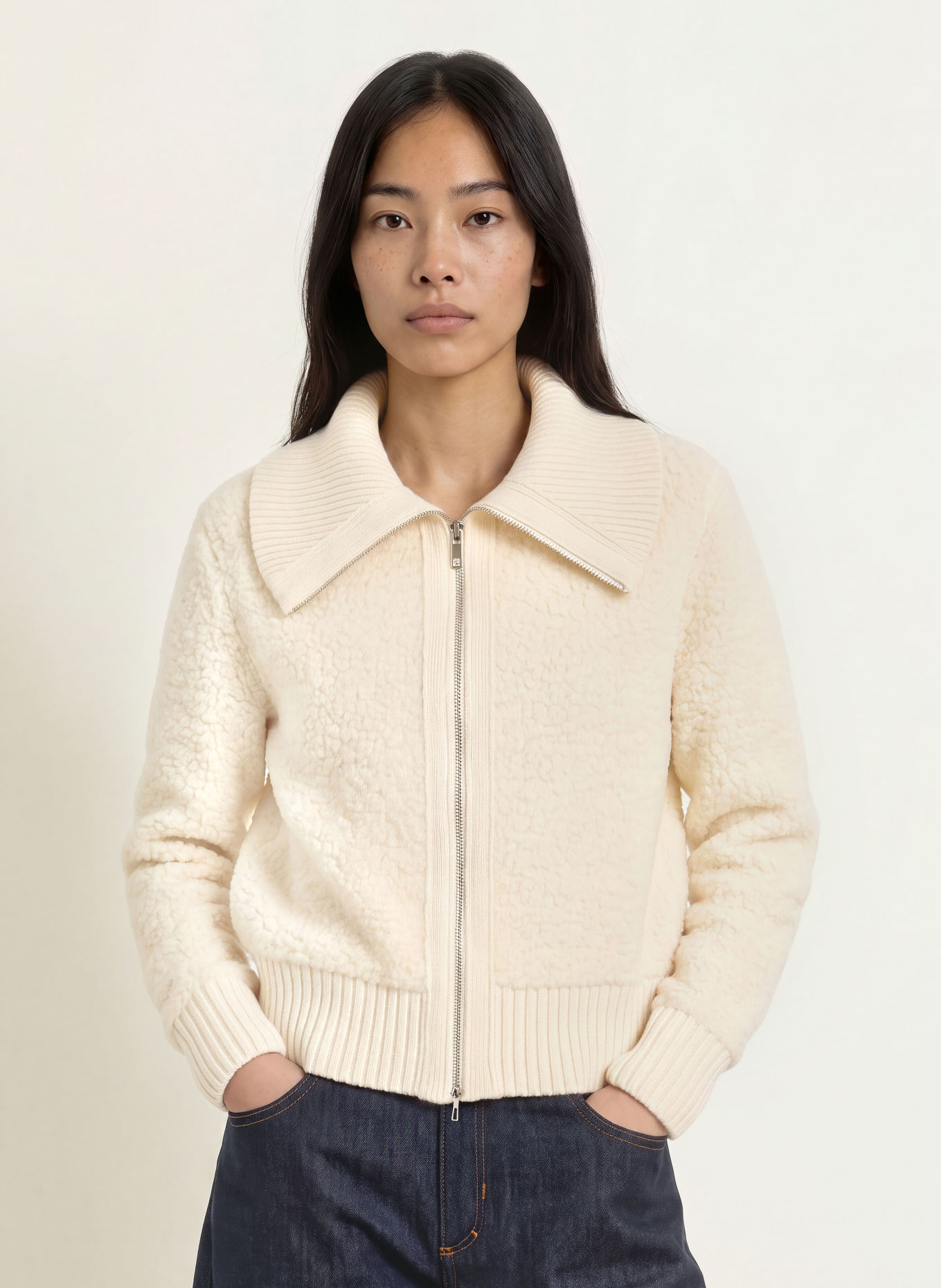 darling harbour Gilet en mélange de matières: OFFWHITE