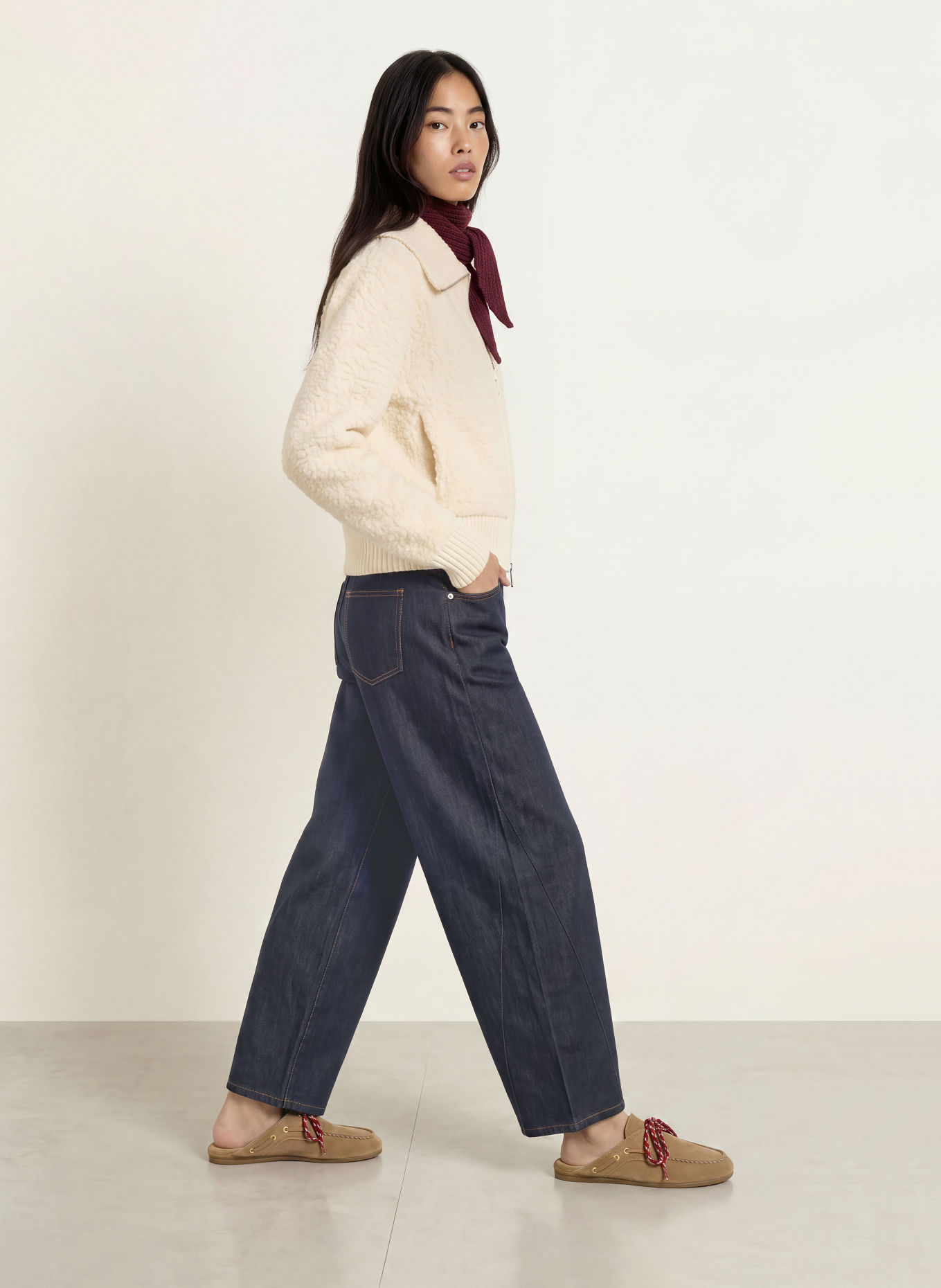 darling harbour Gilet en mélange de matières: OFFWHITE