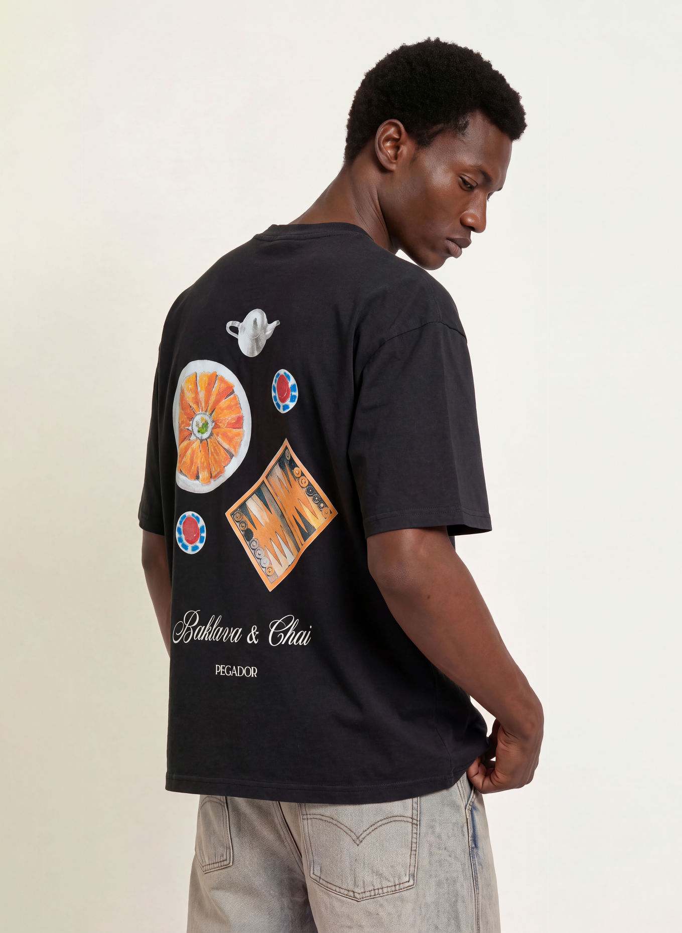 PEGADOR Oversized-shirt RAPINO: ZWART