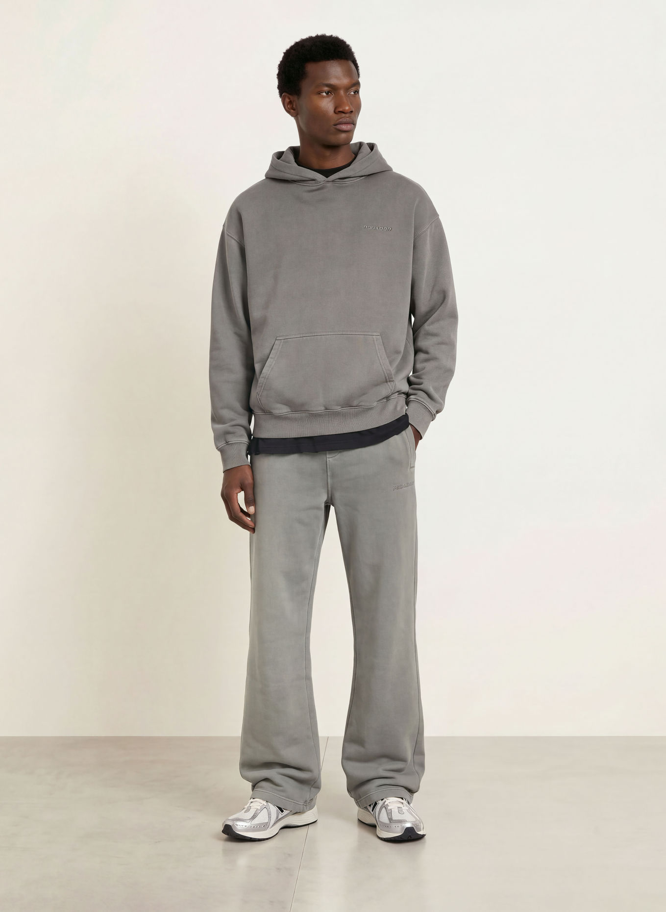 PEGADOR Oversized hoodie: DONKERGRIJS