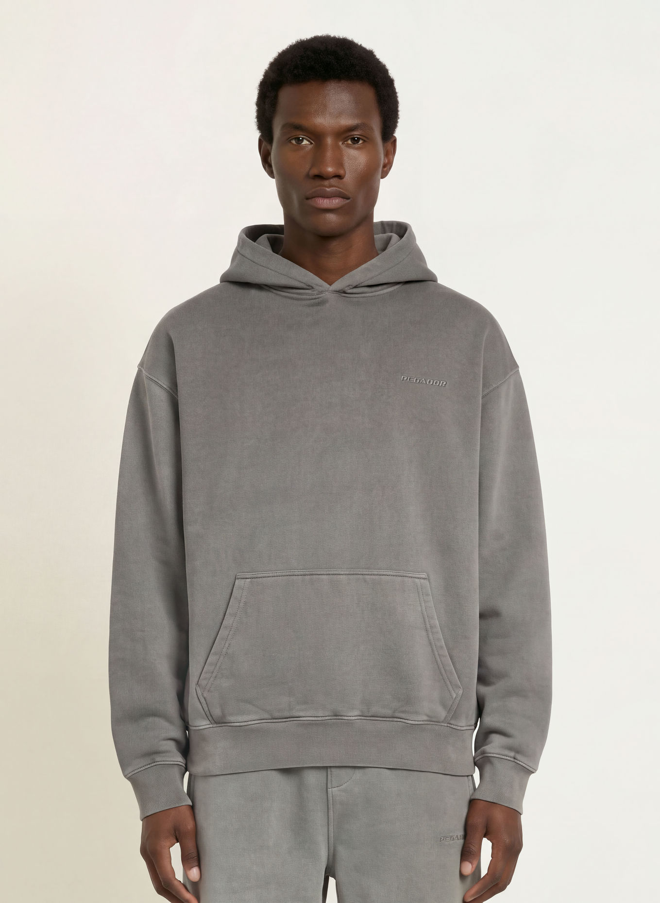 PEGADOR Oversized hoodie: DONKERGRIJS
