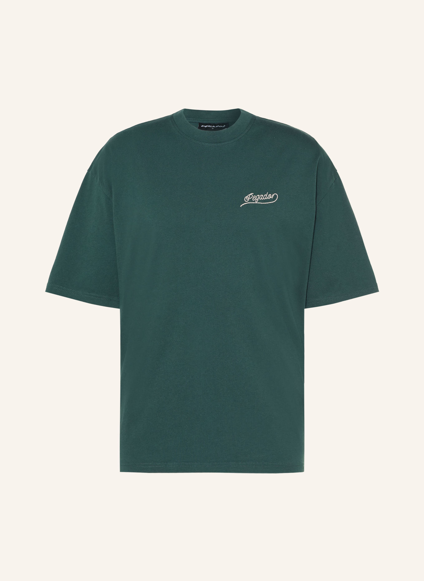 PEGADOR Oversized-shirt MASSA: DONKERGROEN / CRÈME