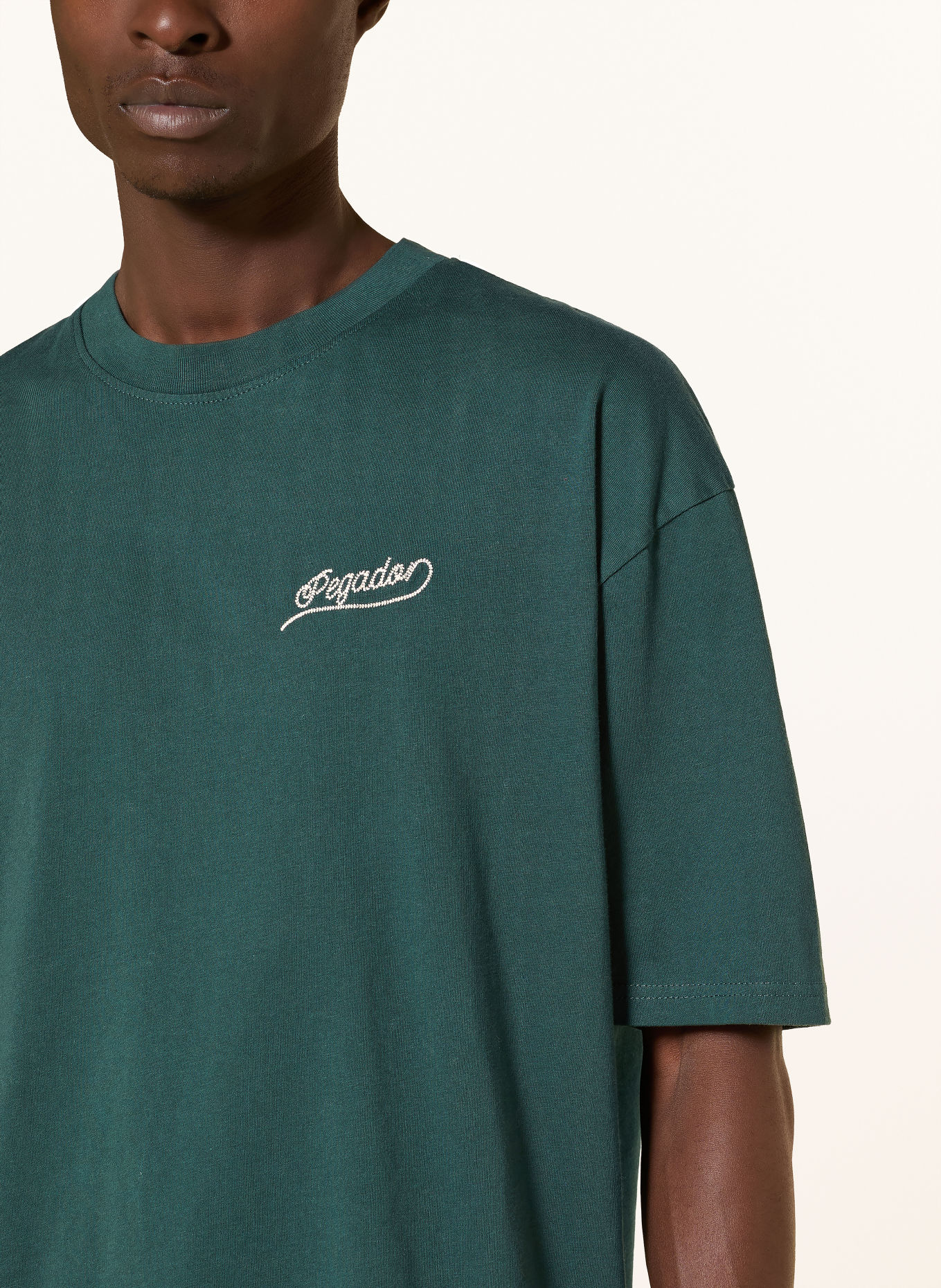 PEGADOR Oversized-shirt MASSA: DONKERGROEN / CRÈME