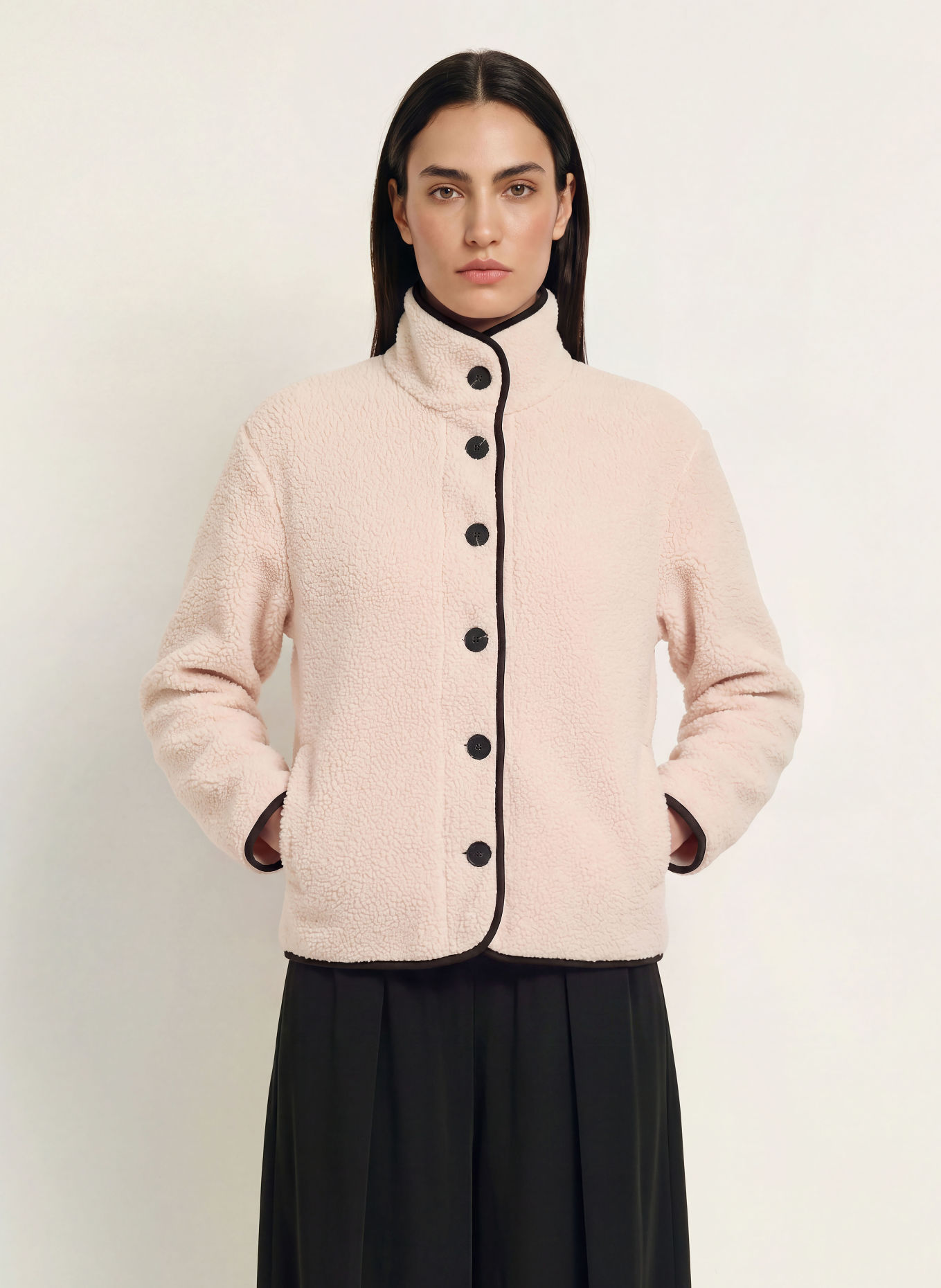 InWear Teddyjas ABBINAIW: CRÈME / ZWART