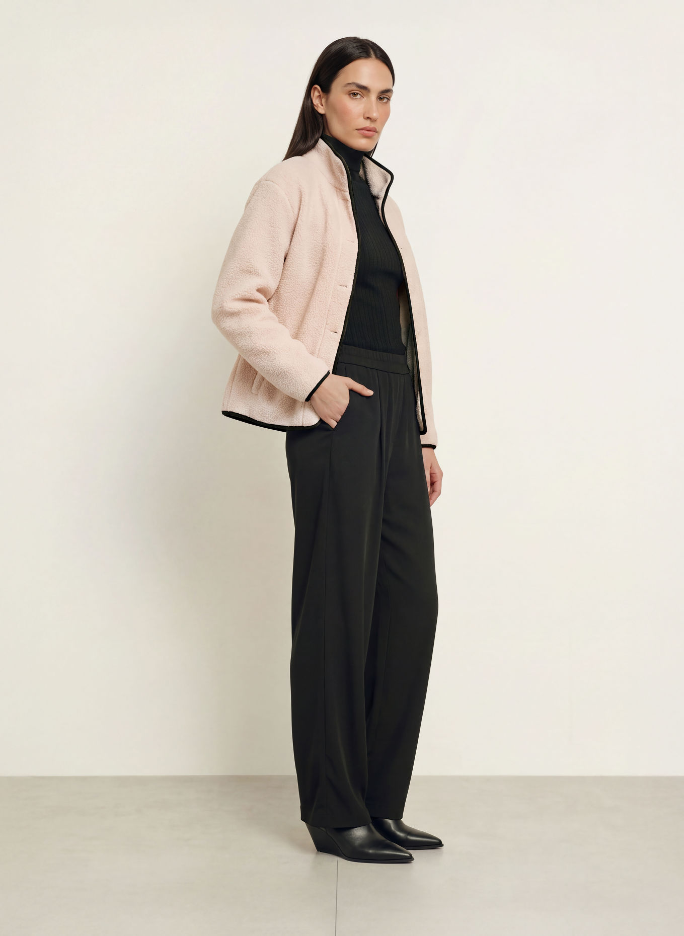 InWear Teddyjas ABBINAIW: CRÈME / ZWART