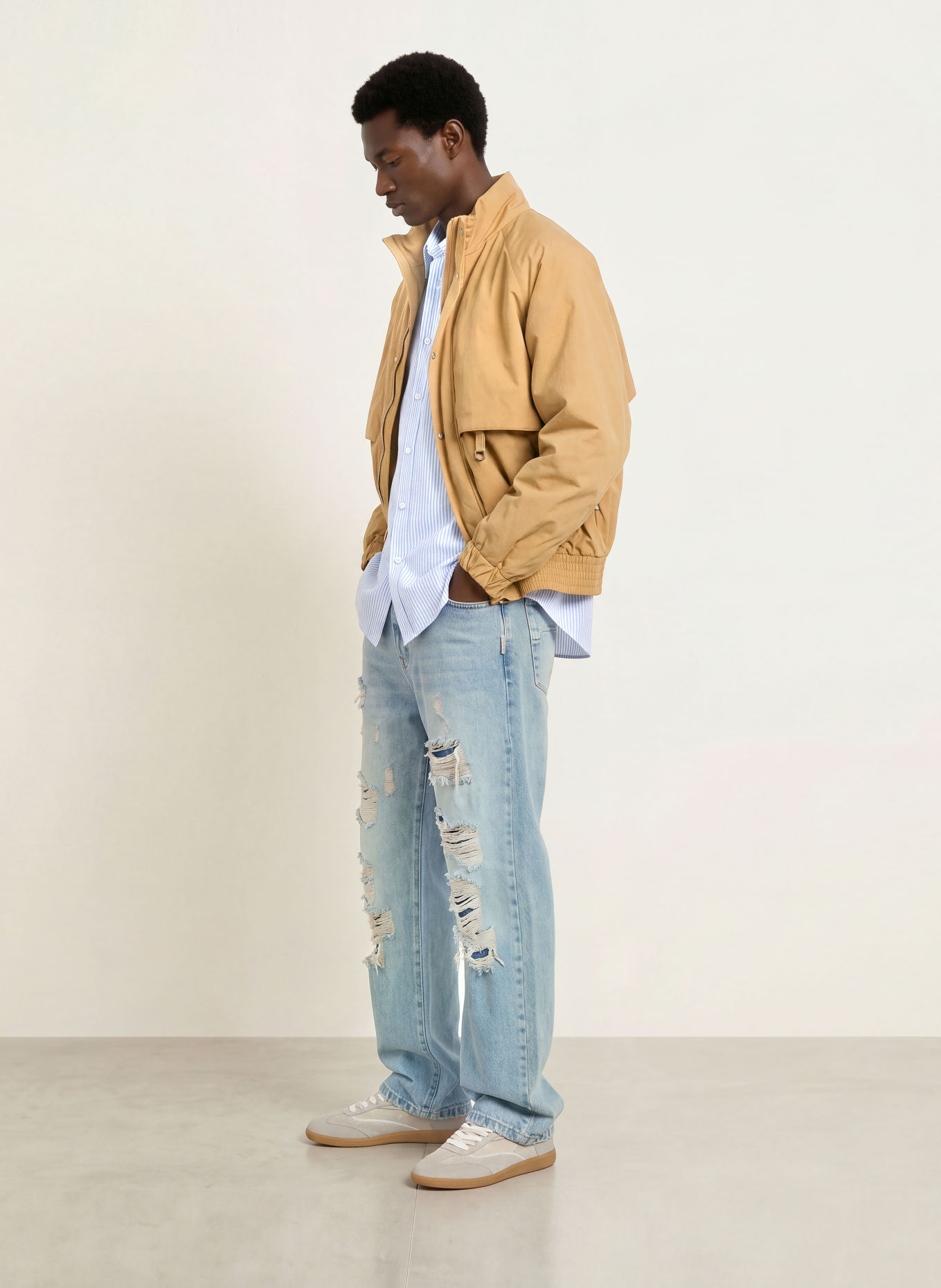 RETERNITY Blouson LE HERITAGE: HELLBRAUN
