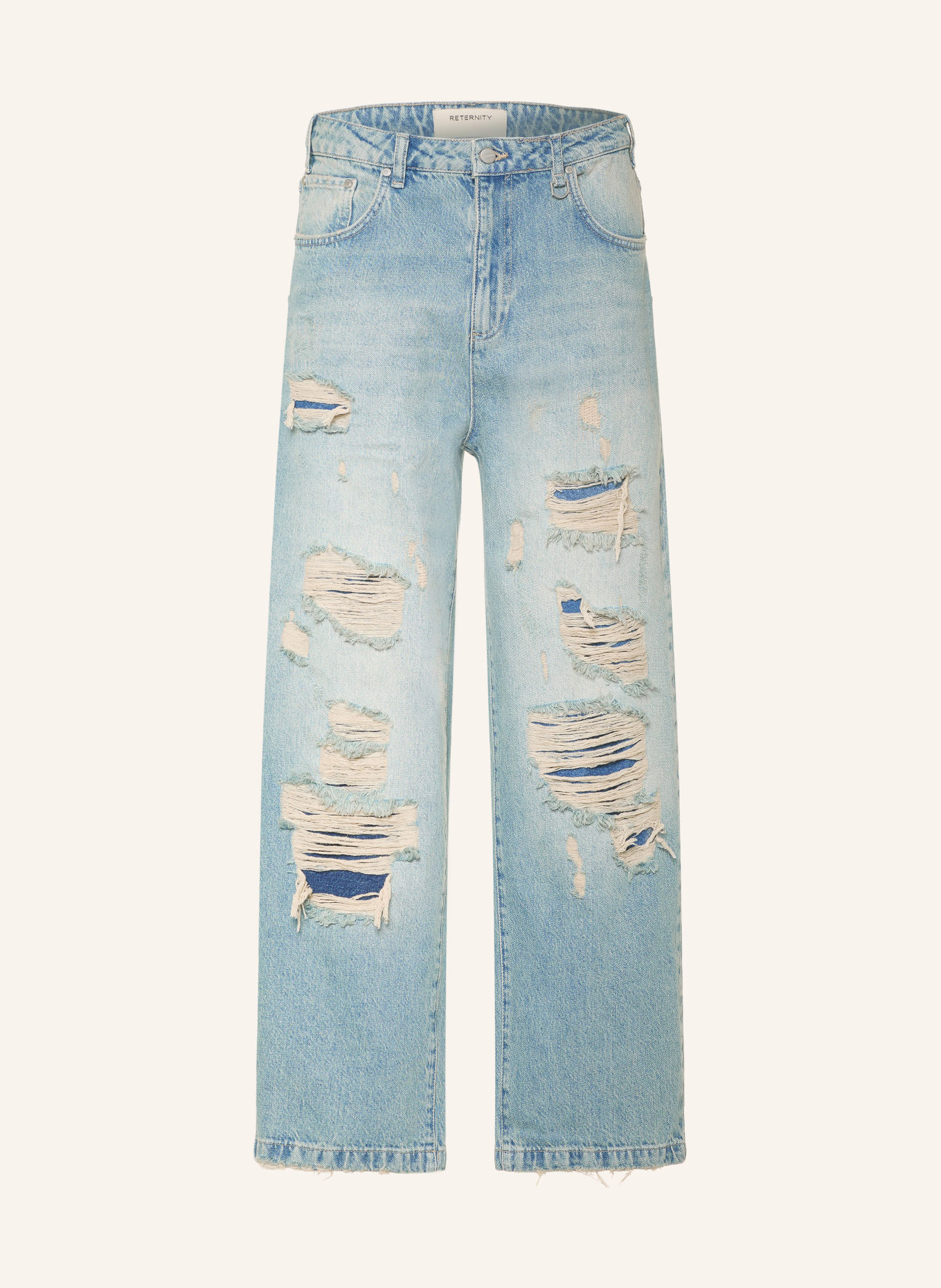 RETERNITY Destroyed jeans met baggy pasvorm: WASHED BLUE