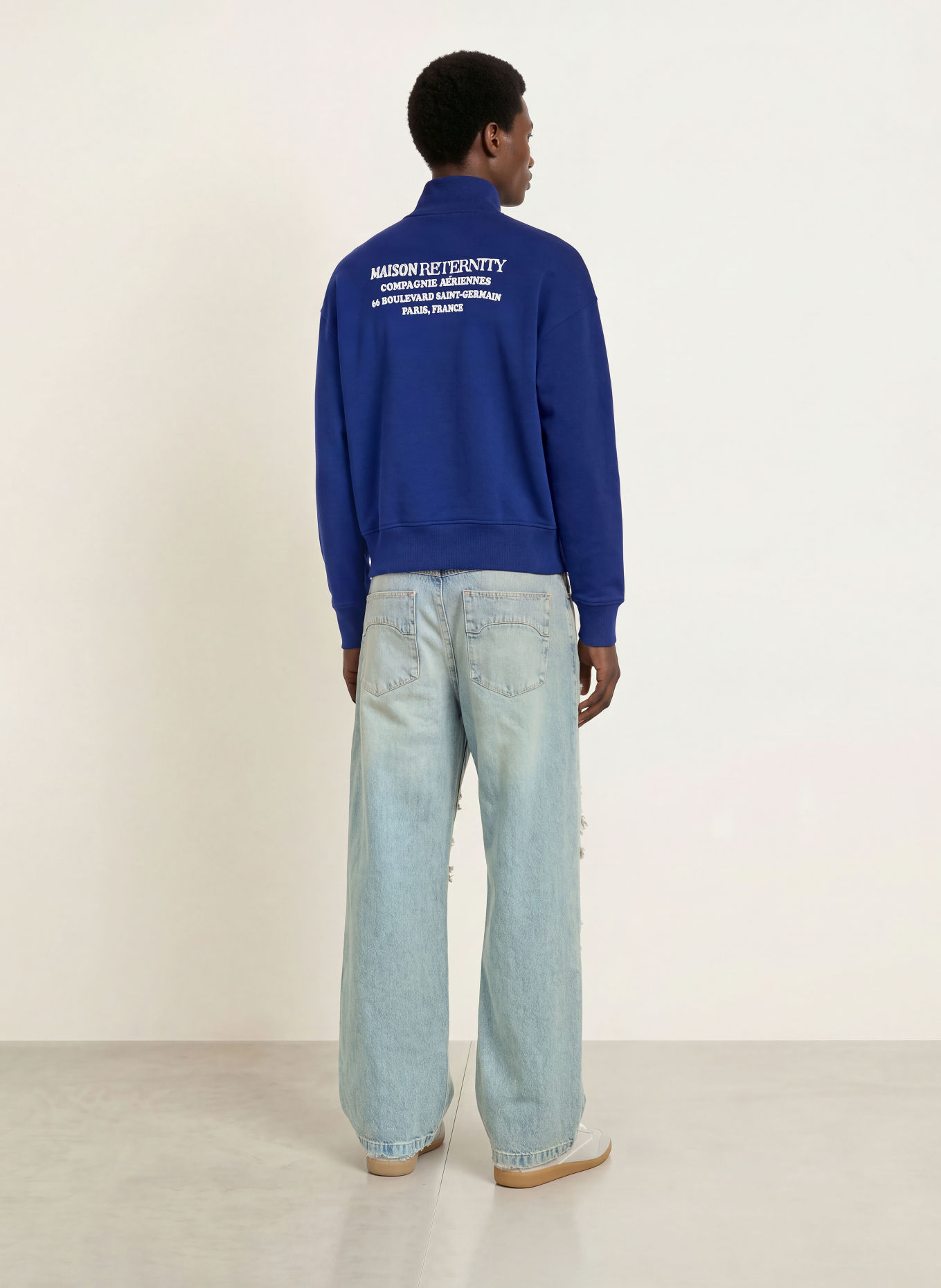 RETERNITY Destroyed jeans met baggy pasvorm: WASHED BLUE