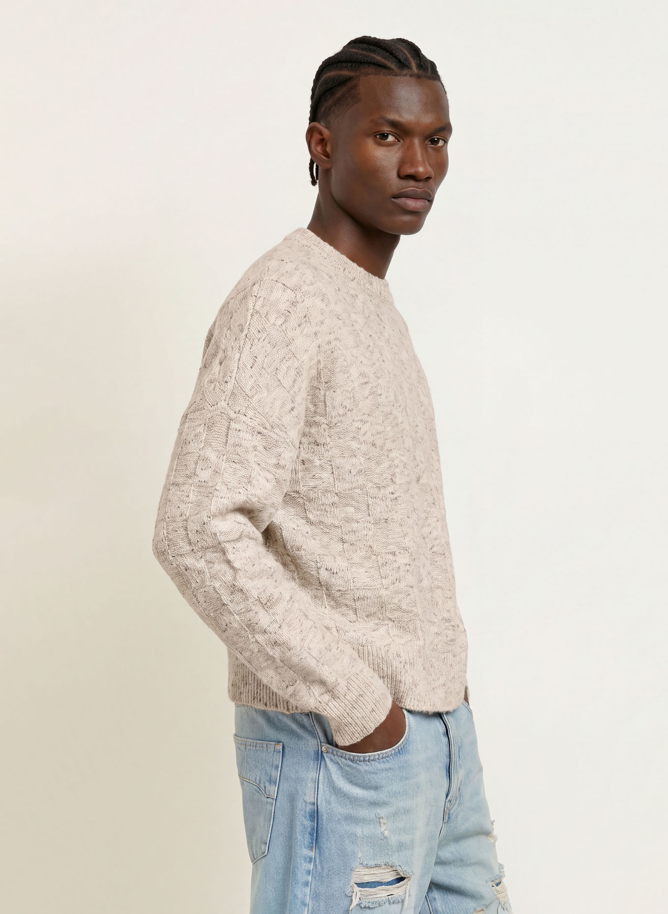 RETERNITY Trui ARTISAN: BEIGE / GRIJS