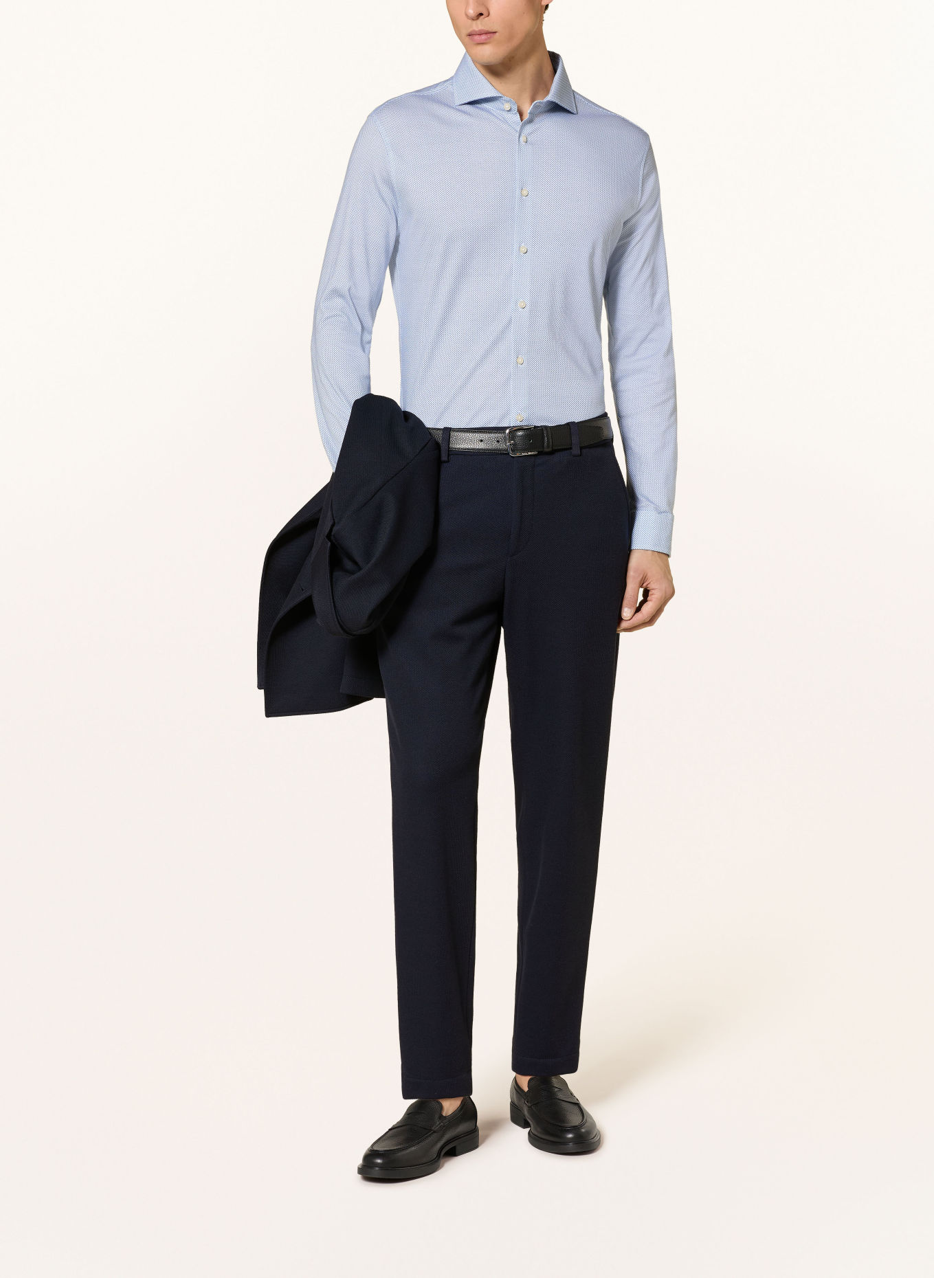 DESOTO Slim-Fit Jersey Shirt: LIGHT BLUE