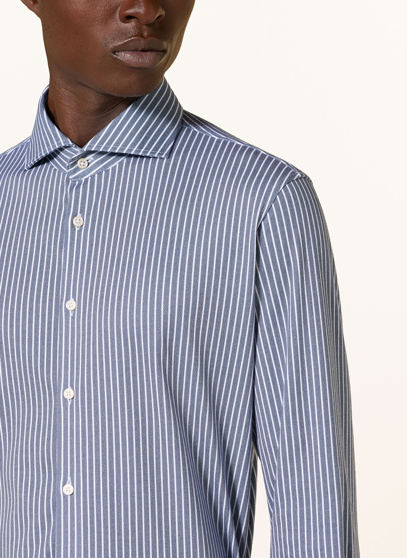 DESOTO Slim-Fit Shirt: BLUE / WHITE