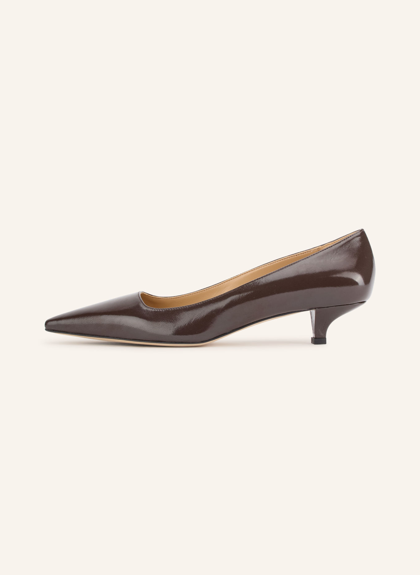PROSPERINE Lakleren pumps: MARRON FONCÉ