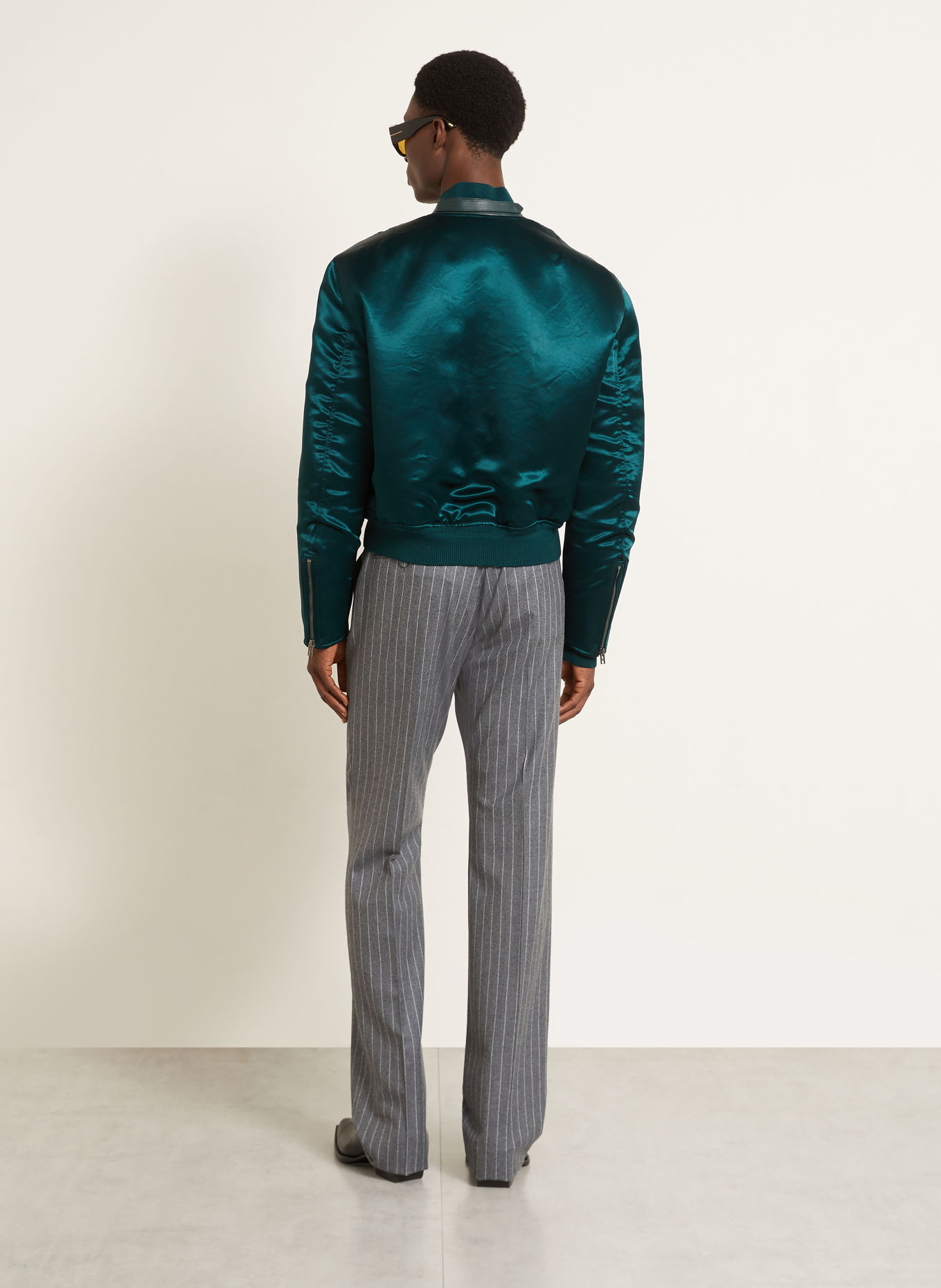 TOM FORD Hose Regular Fit: GRAU / WEISS