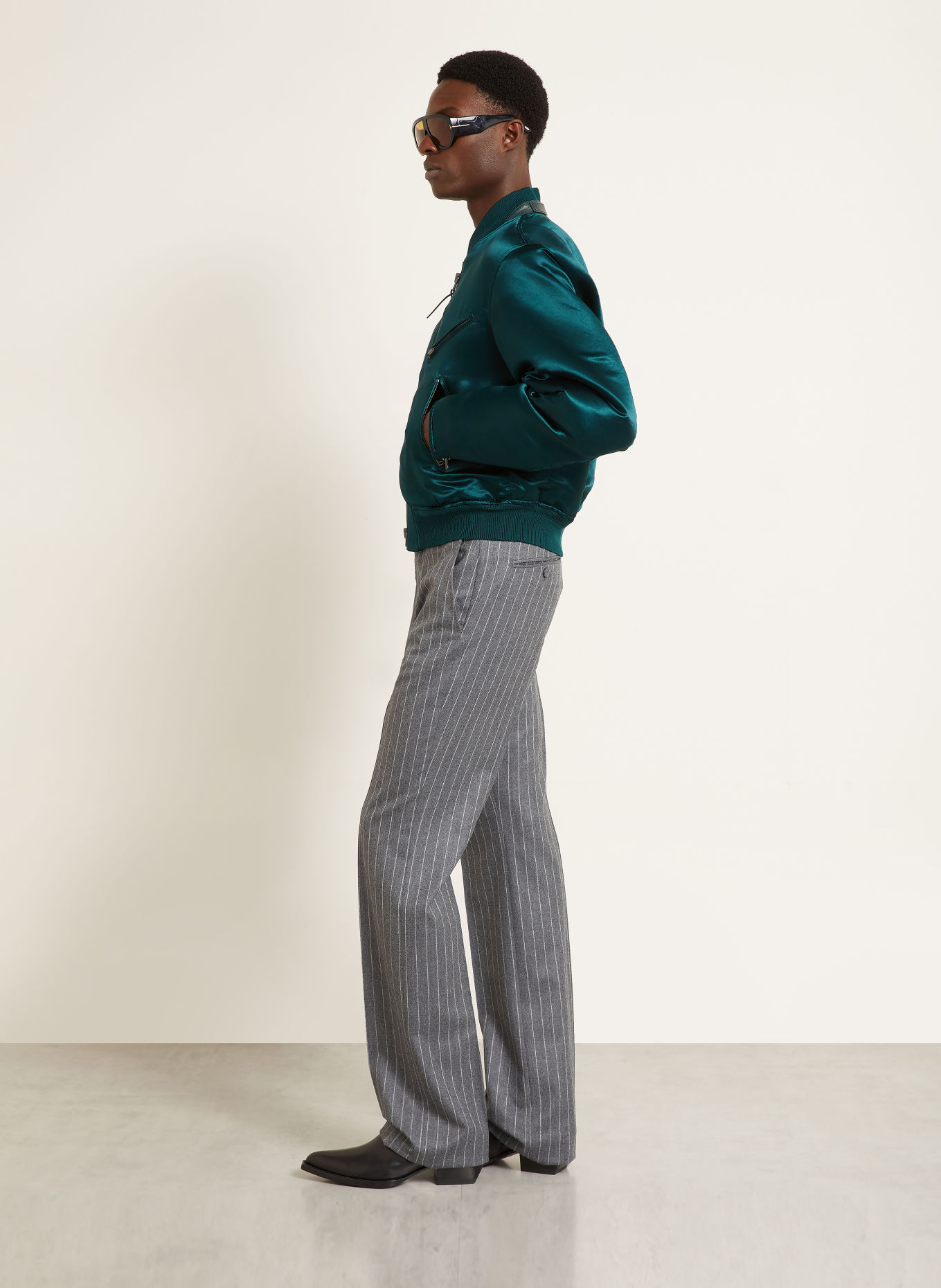 TOM FORD Hose Regular Fit: GRAU / WEISS