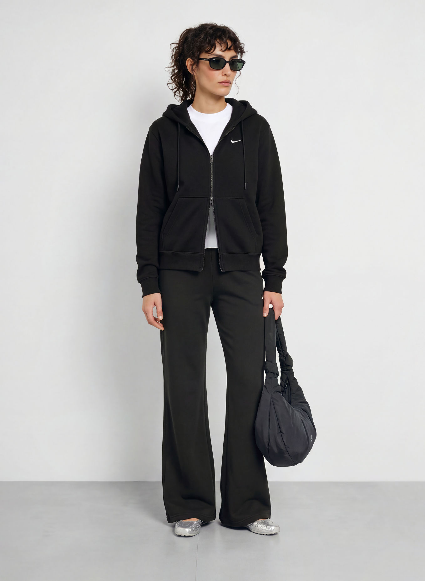 Nike STUDIO Zip-up sweatshirt: BLACK