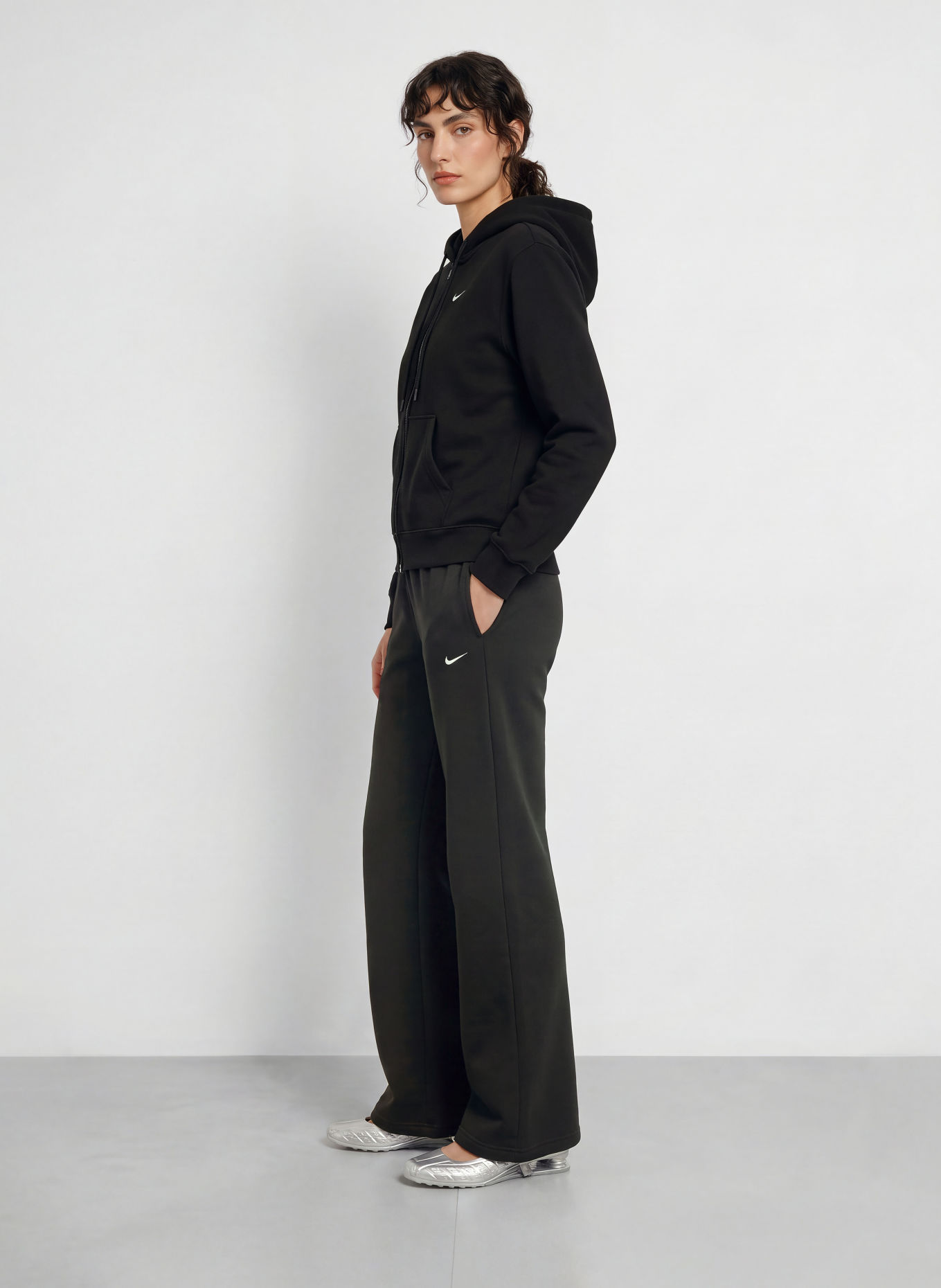 Nike STUDIO Zip-up sweatshirt: BLACK