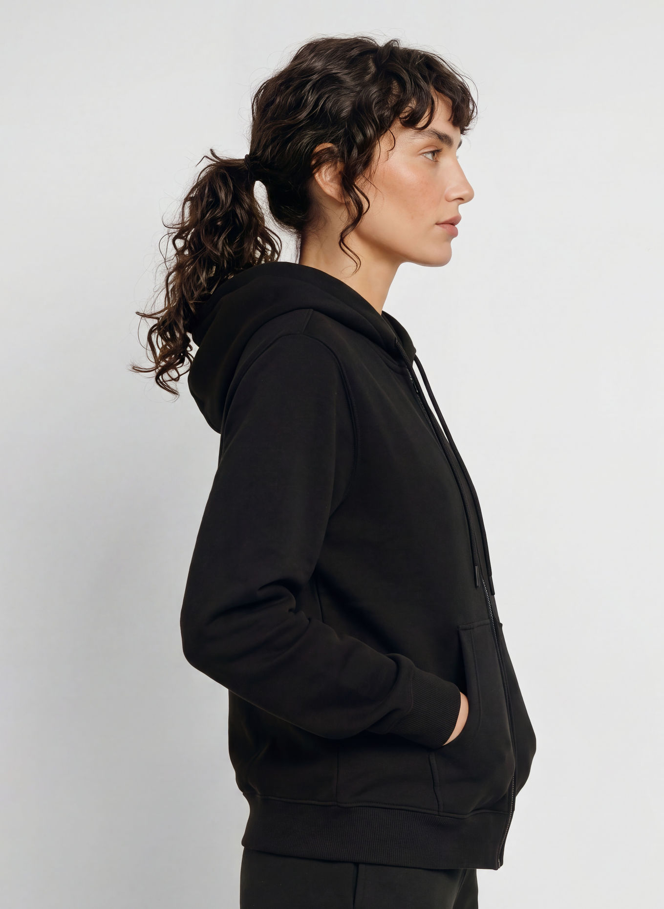 Nike STUDIO Zip-up sweatshirt: BLACK