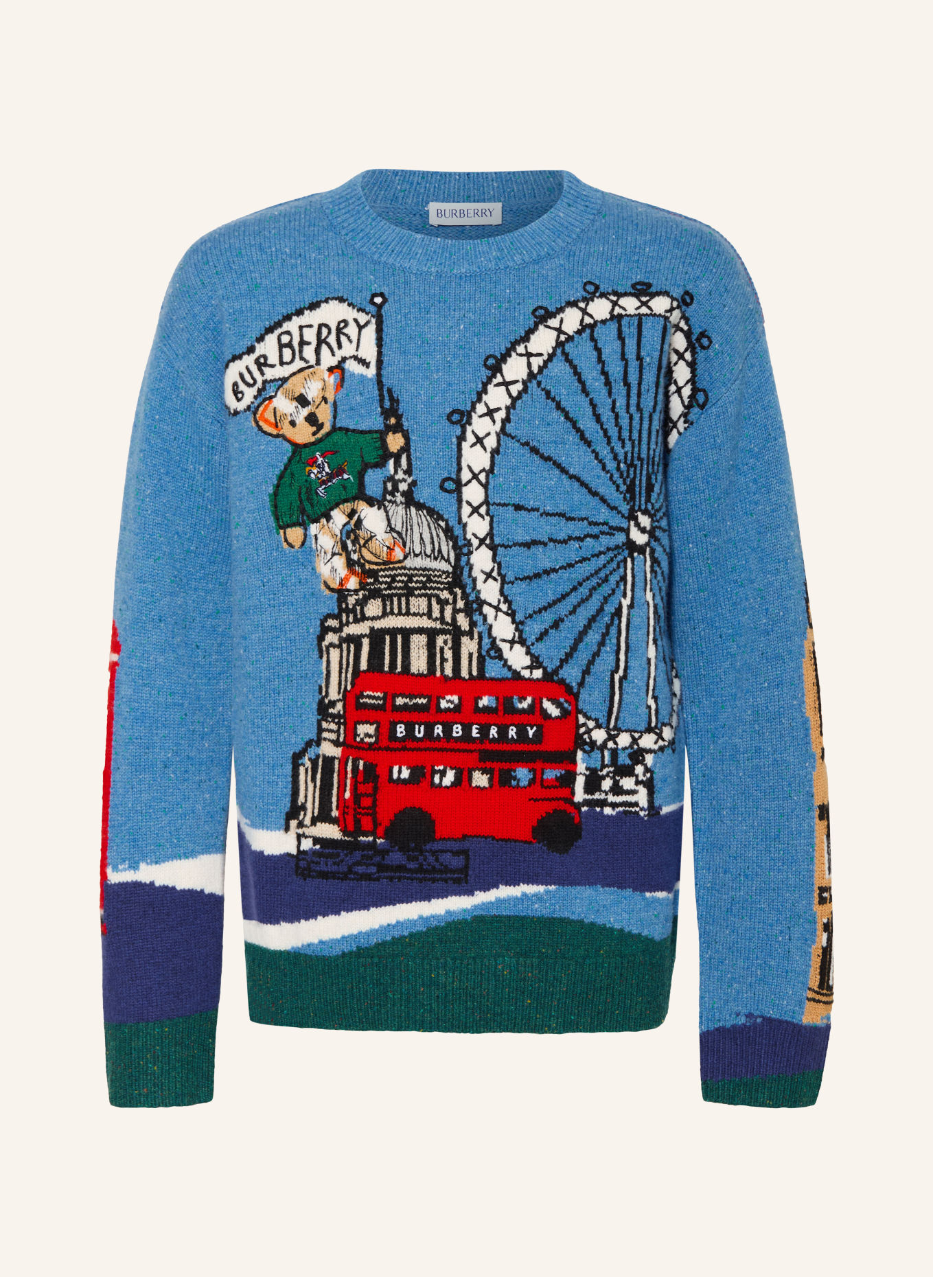 BURBERRY Sweater: BLUE / RED / WHITE