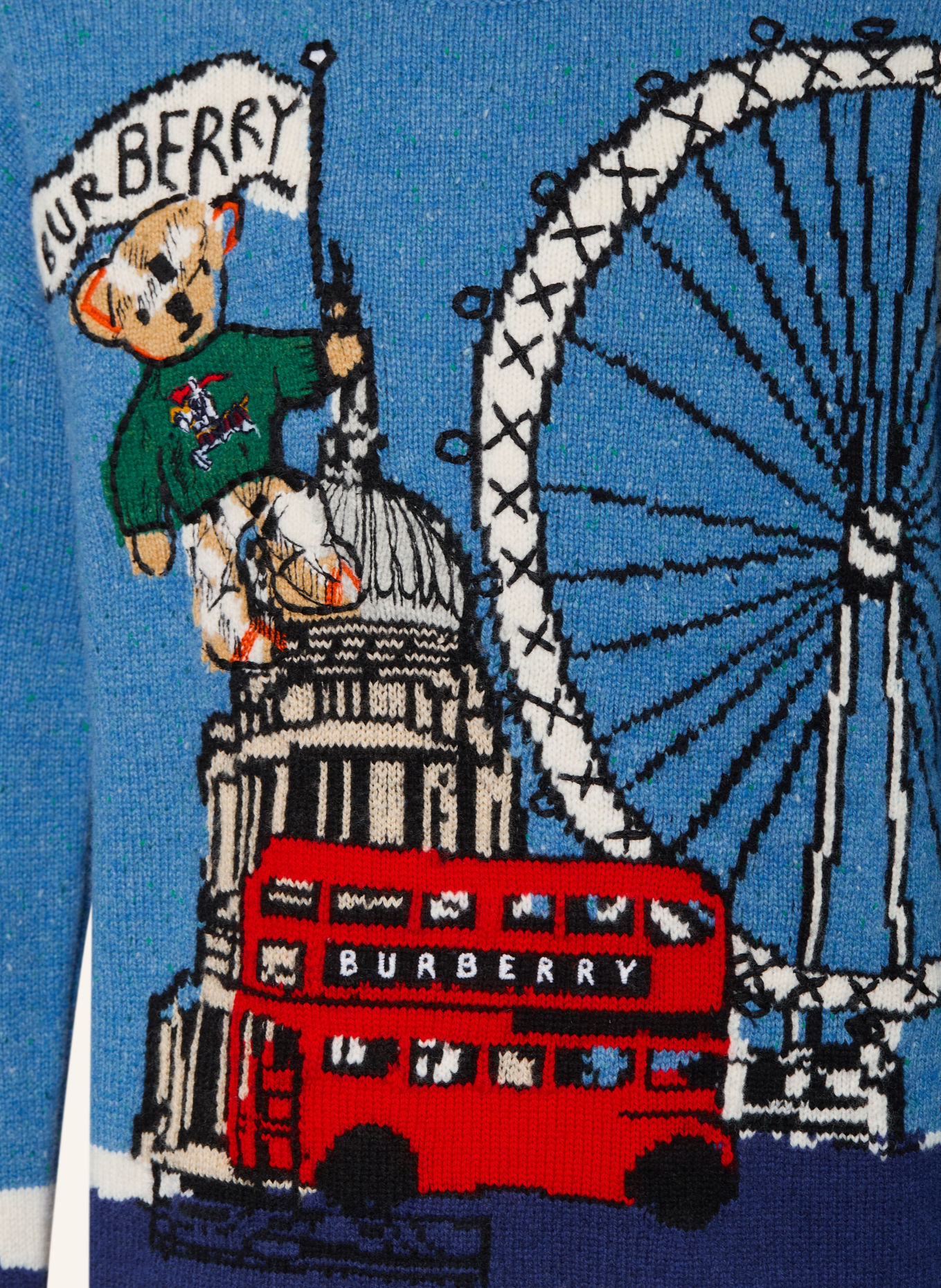 BURBERRY Sweater: BLUE / RED / WHITE