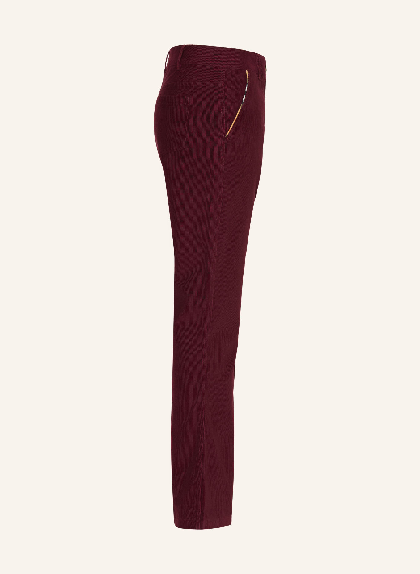 BURBERRY STEVIE Cord Pants: DARK RED