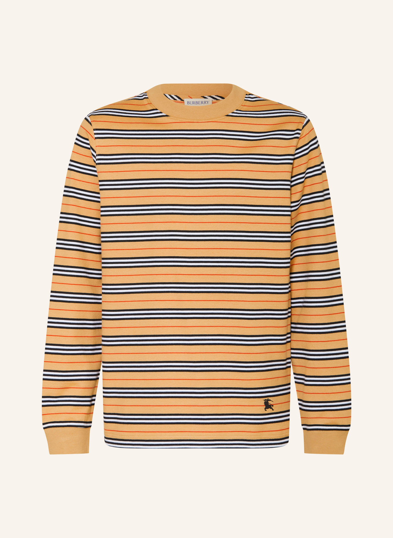 BURBERRY Long-sleeve shirt: BEIGE / RED / BLACK