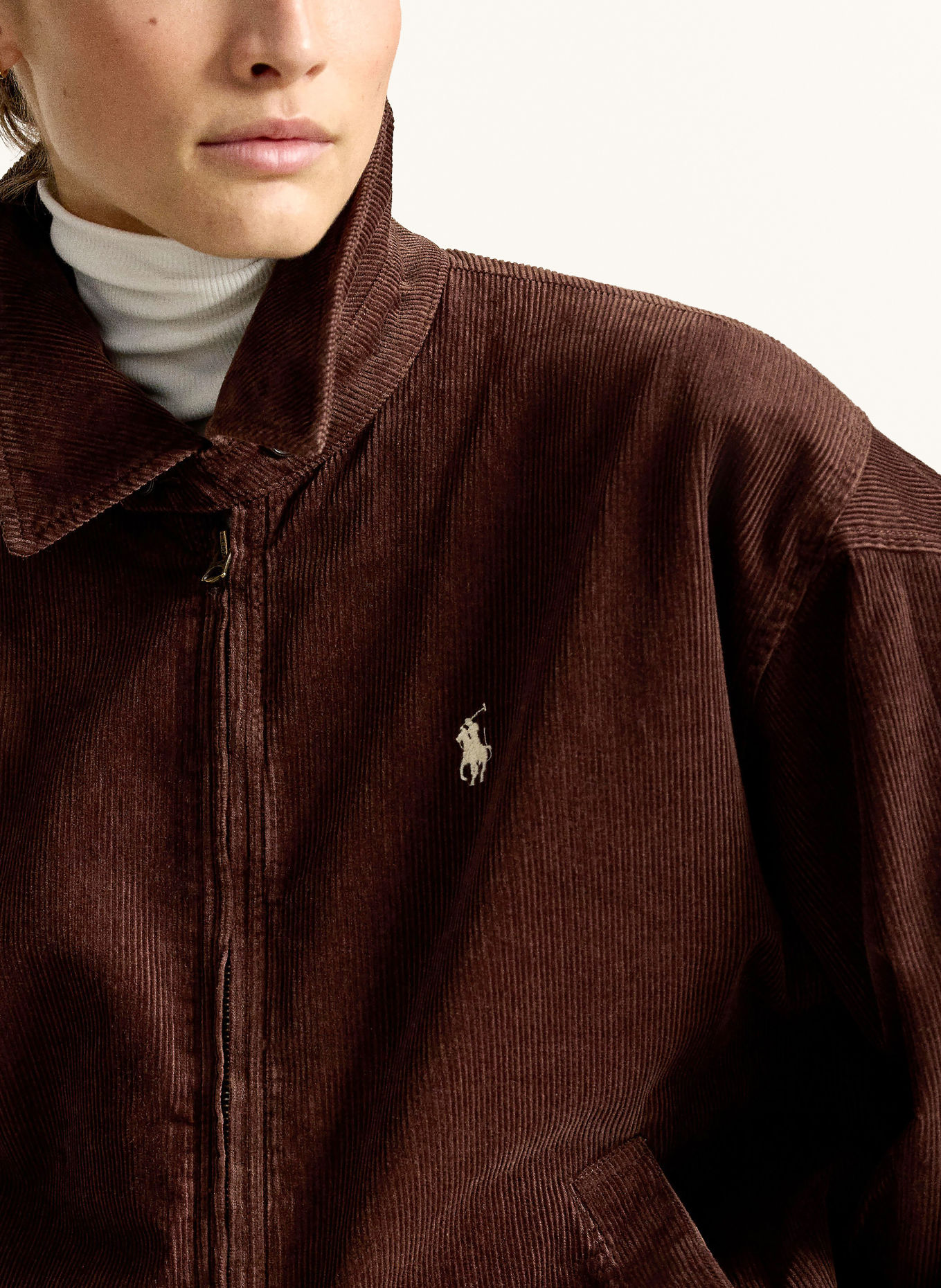 POLO RALPH LAUREN Corduroy blouson: MARRON FONCÉ