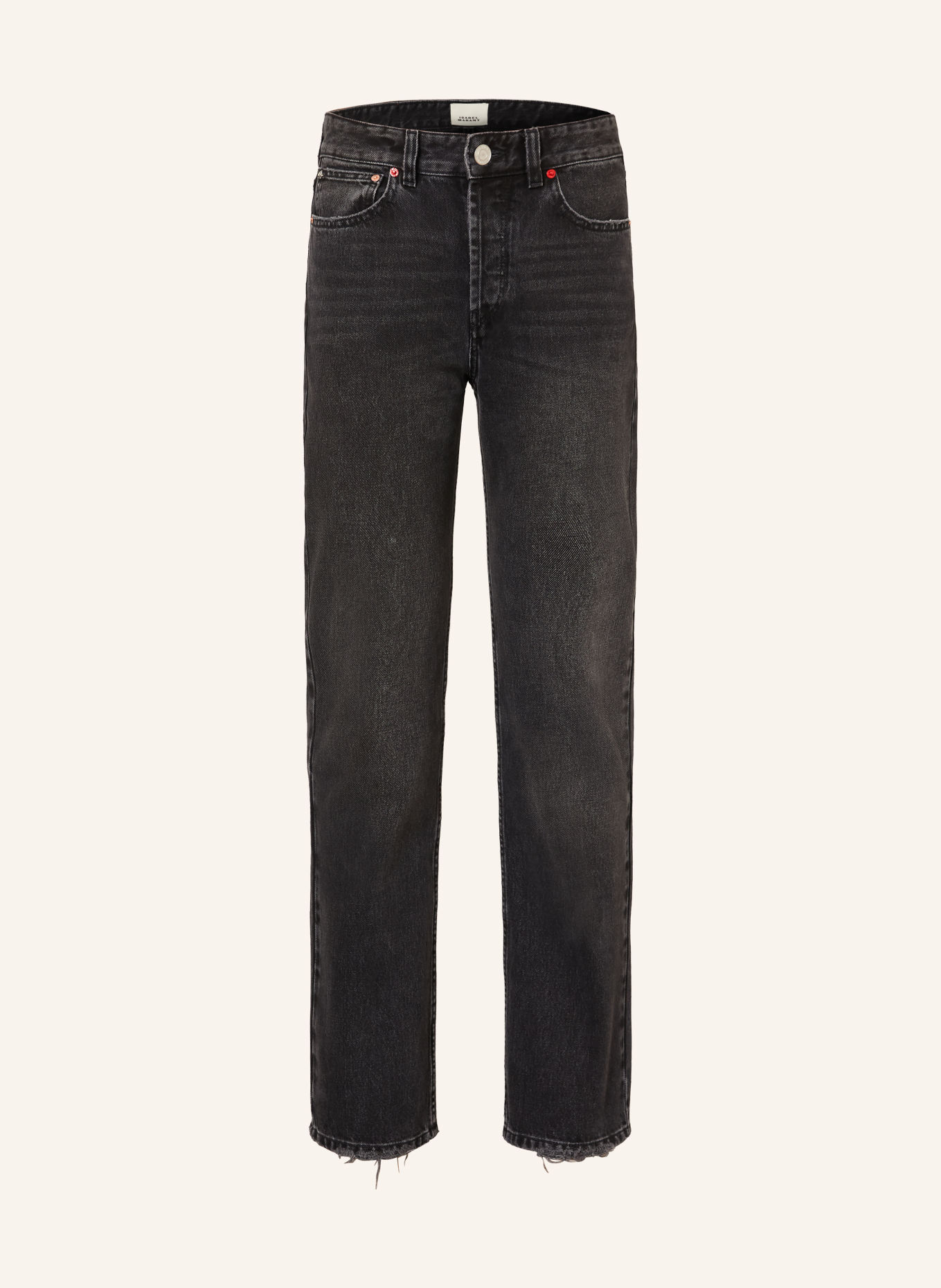 ISABEL MARANT Jean droit DAYA à rivets: 02FK FADED BLACK