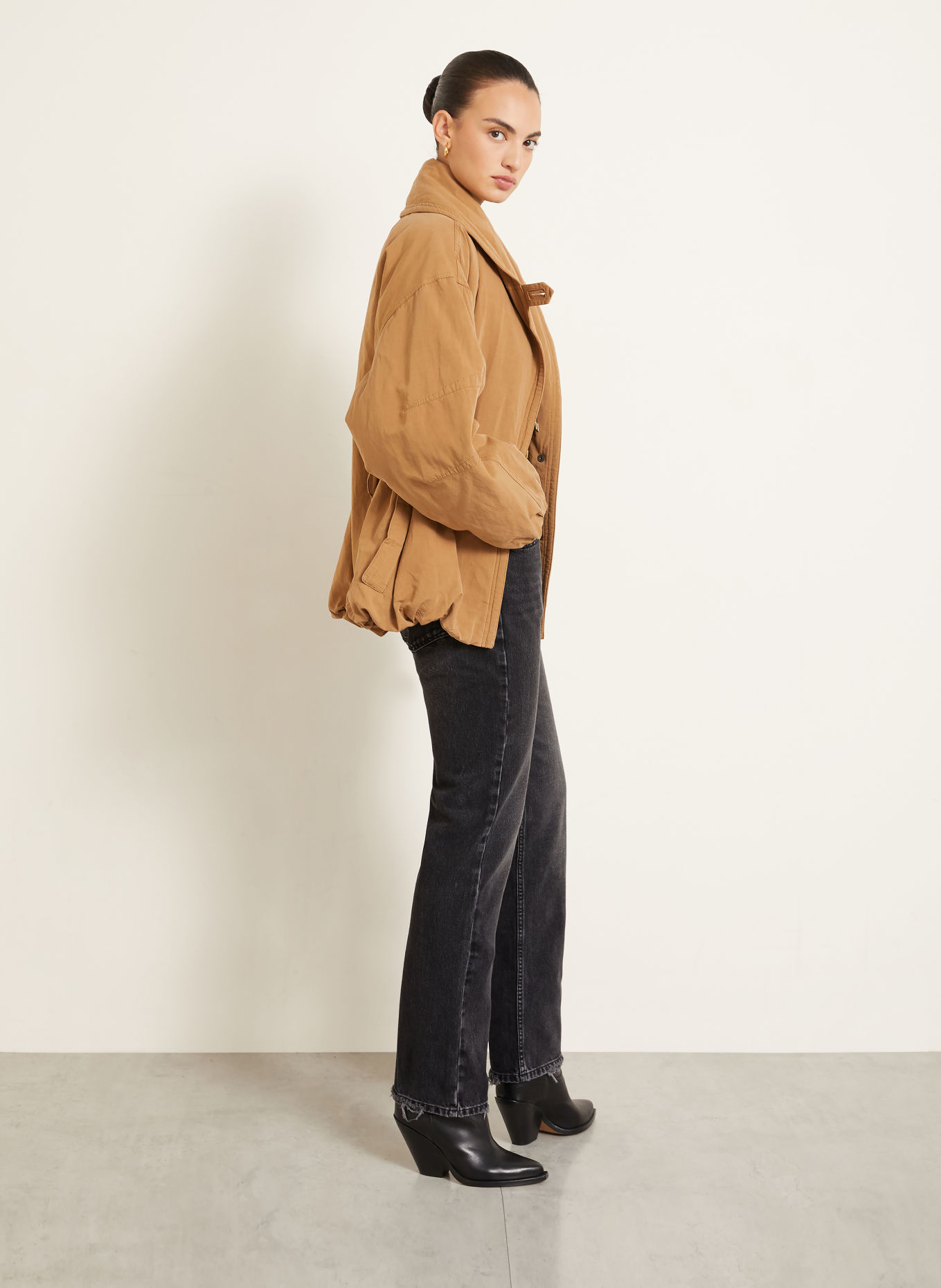 ISABEL MARANT Jean droit DAYA à rivets: 02FK FADED BLACK