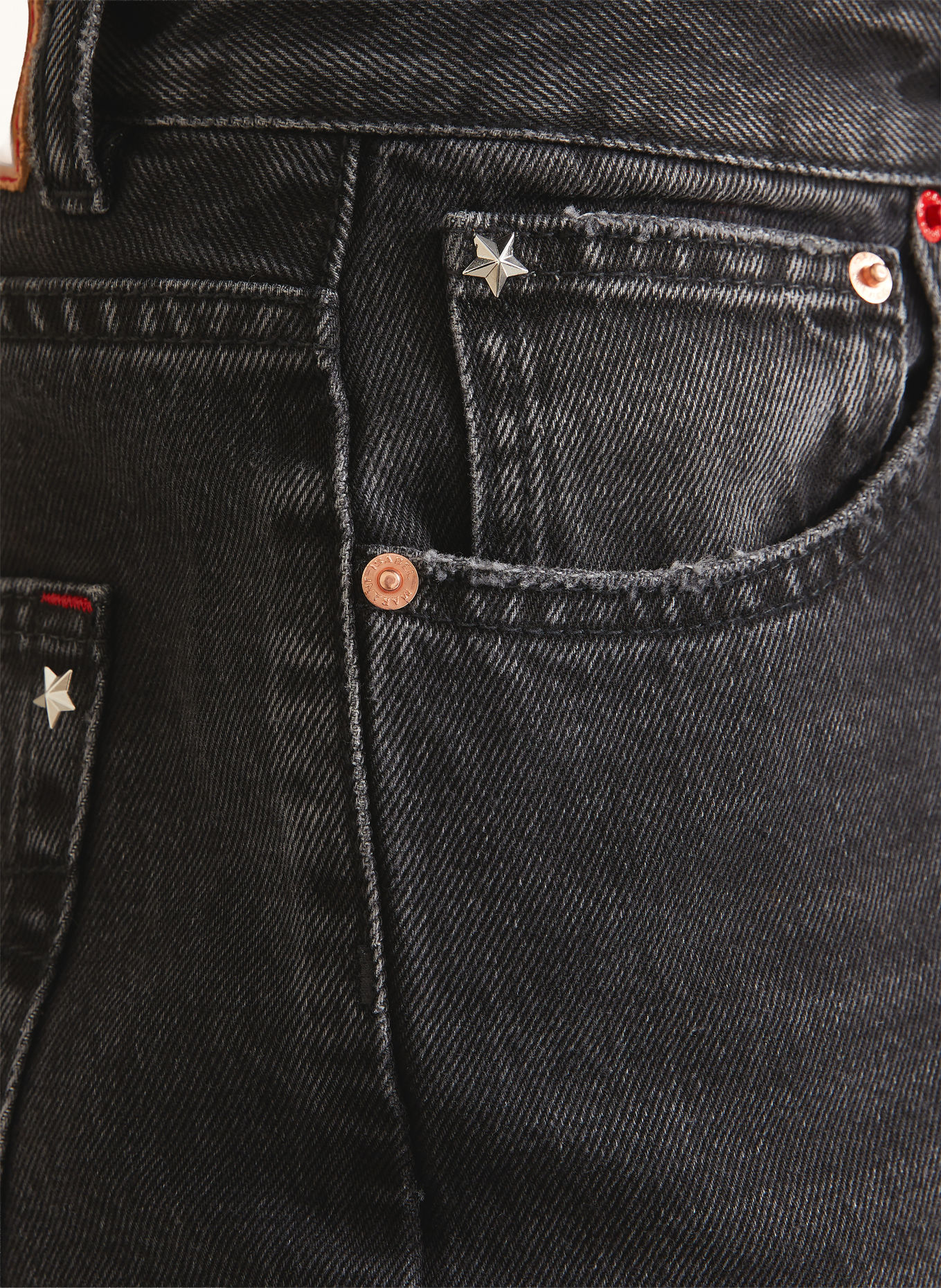 ISABEL MARANT Jean droit DAYA à rivets: 02FK FADED BLACK