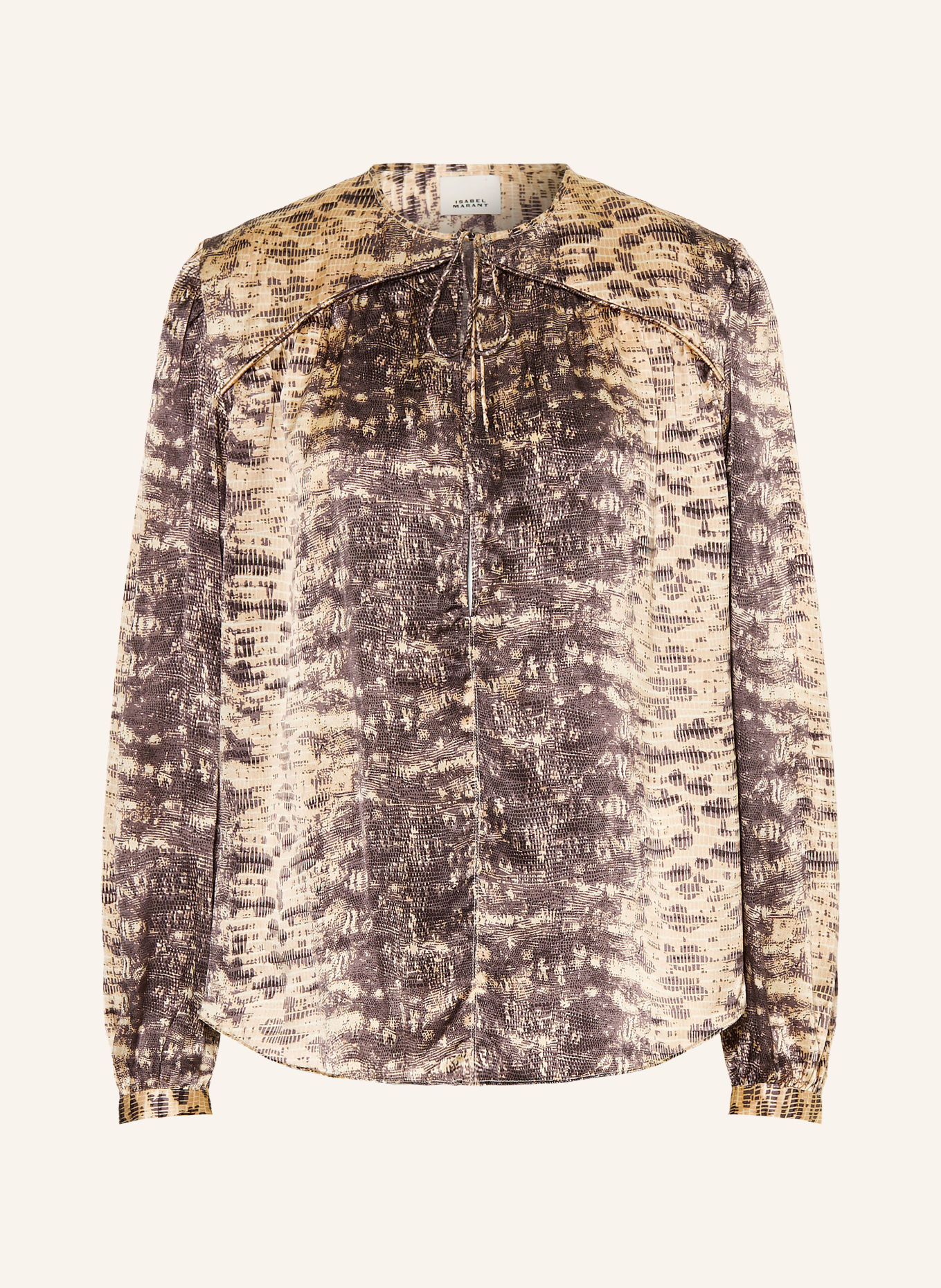 ISABEL MARANT Chemisier LARAYA en soie: BEIGE / TAUPE