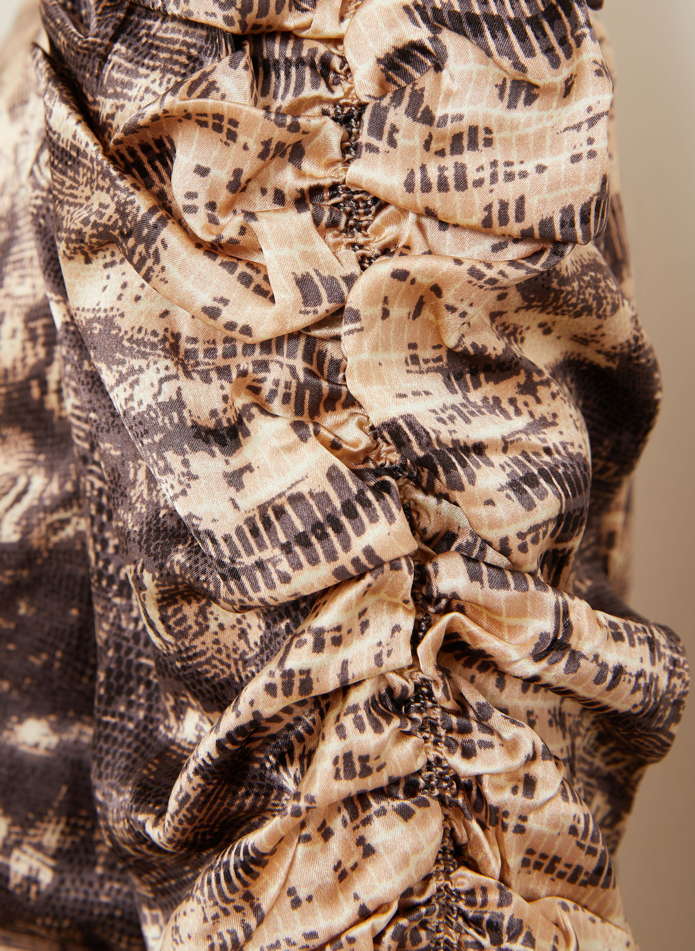 ISABEL MARANT Robe de cocktail LEMILA en soie à manches 3/4: BEIGE / TAUPE