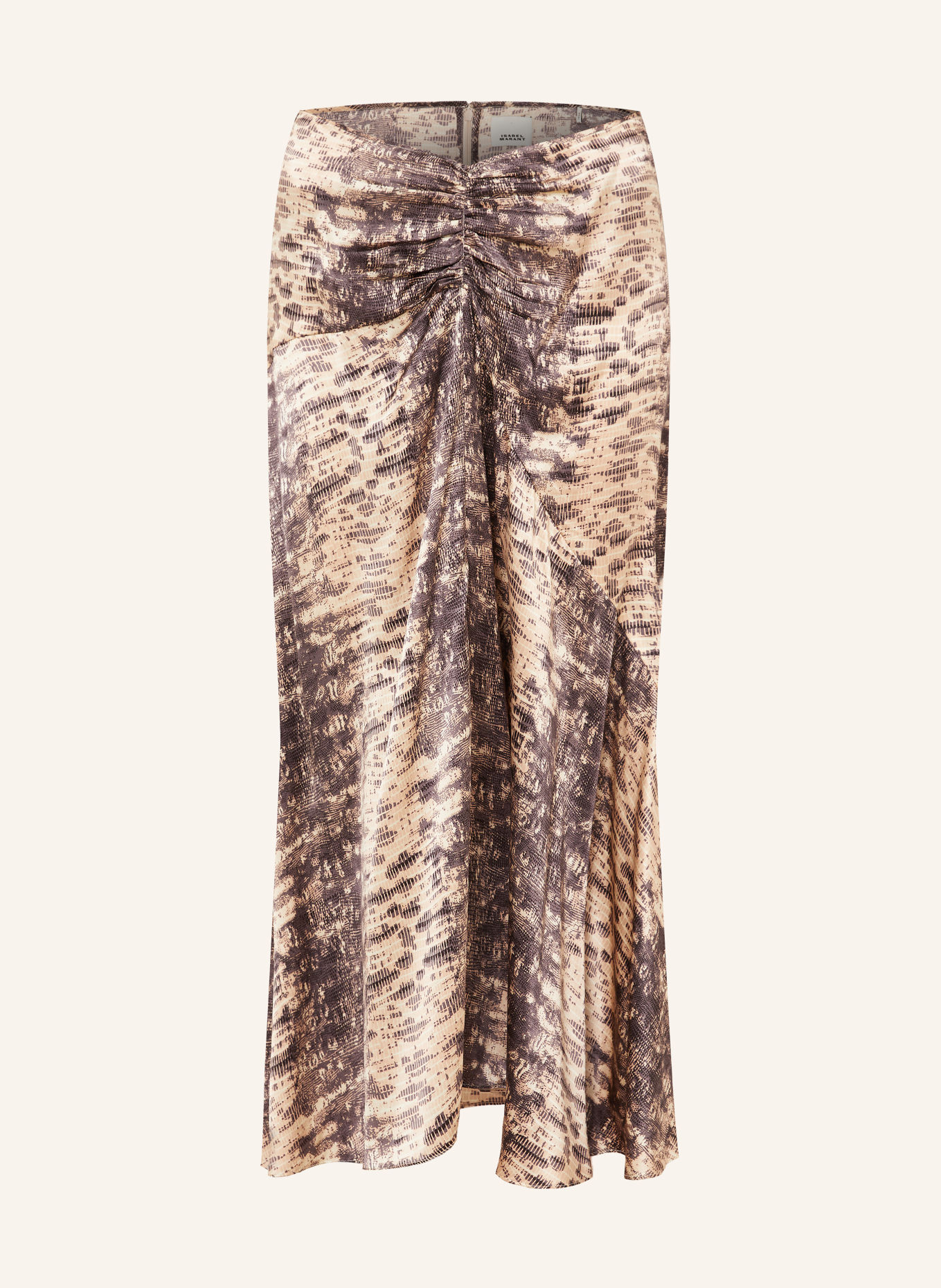 ISABEL MARANT Jupe en satin LAREN en soie: BEIGE / TAUPE