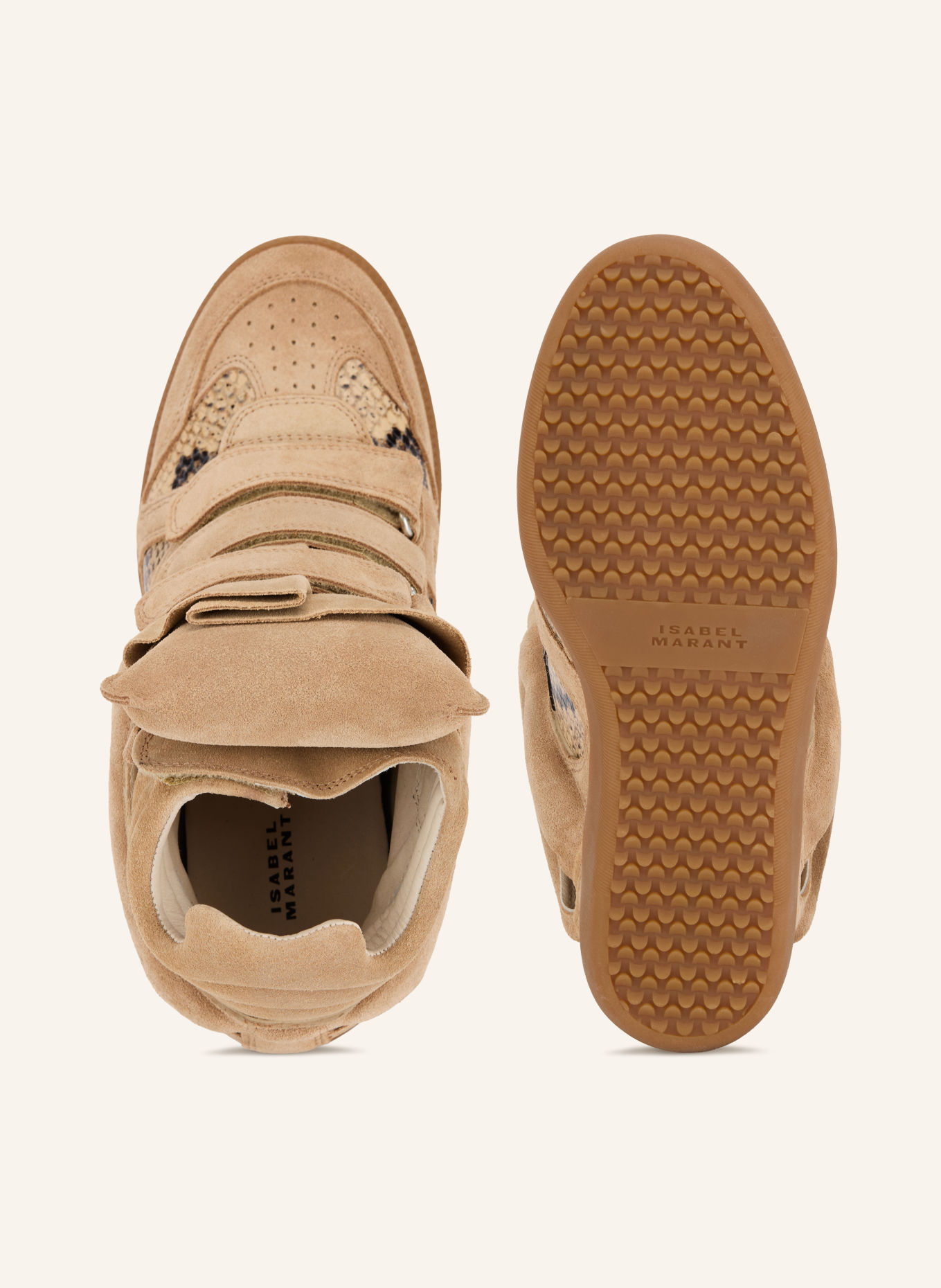 ISABEL MARANT Hightop-Sneaker BEKETT: CAMEL / SCHWARZ