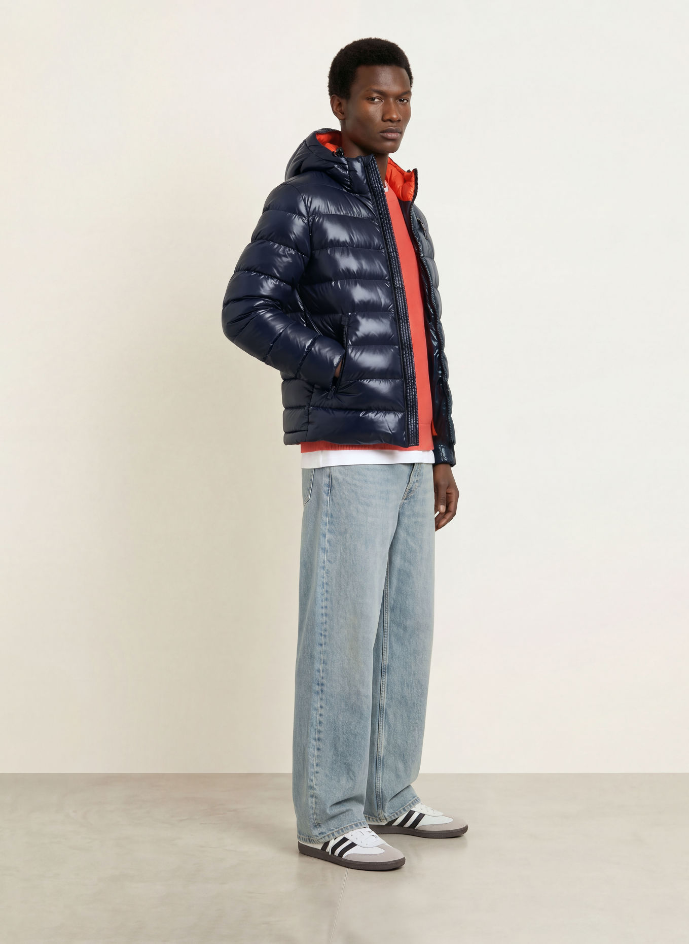 Blauer Steppjacke ADAMS: BLAU
