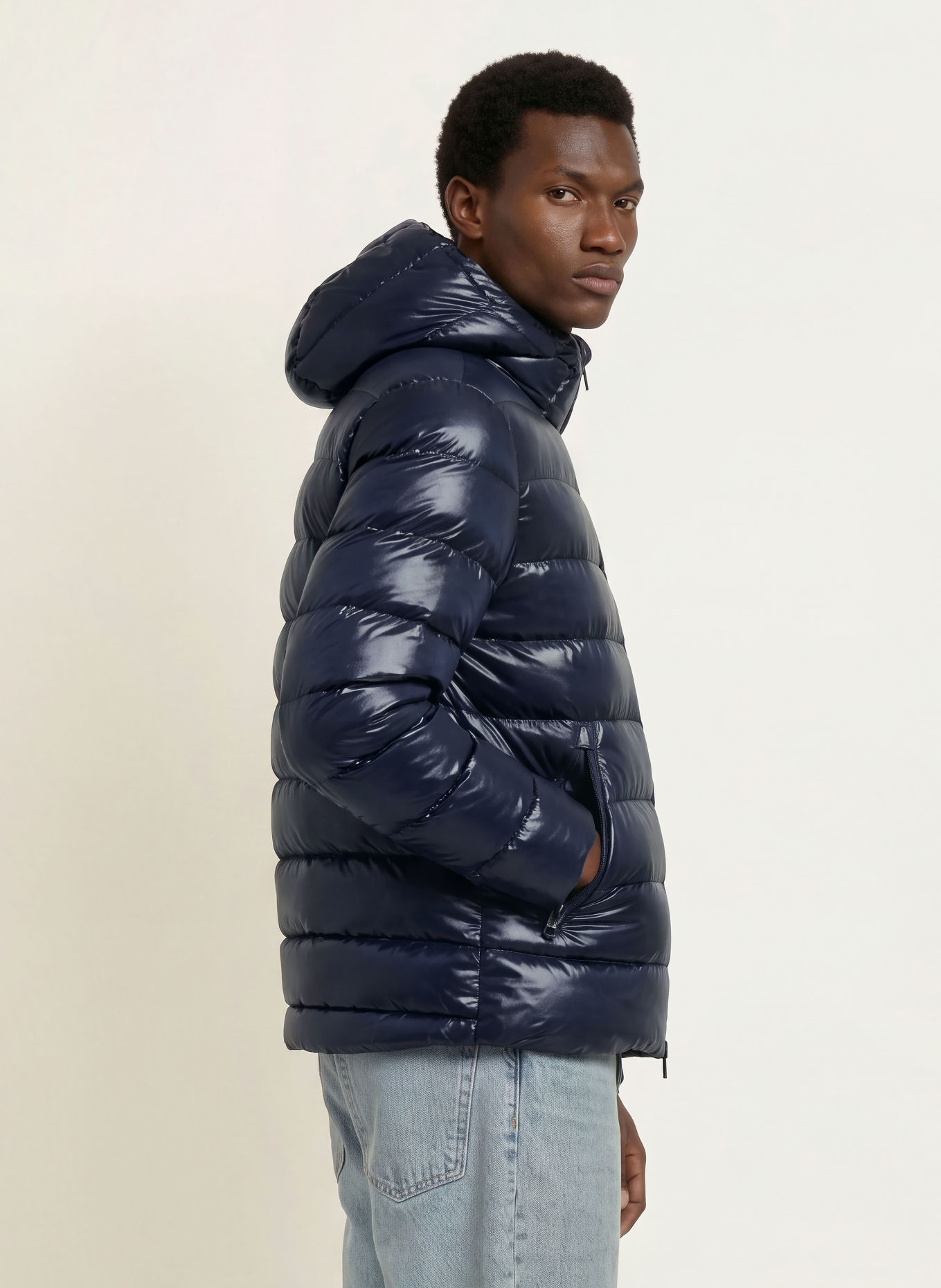 Blauer Steppjacke ADAMS: BLAU