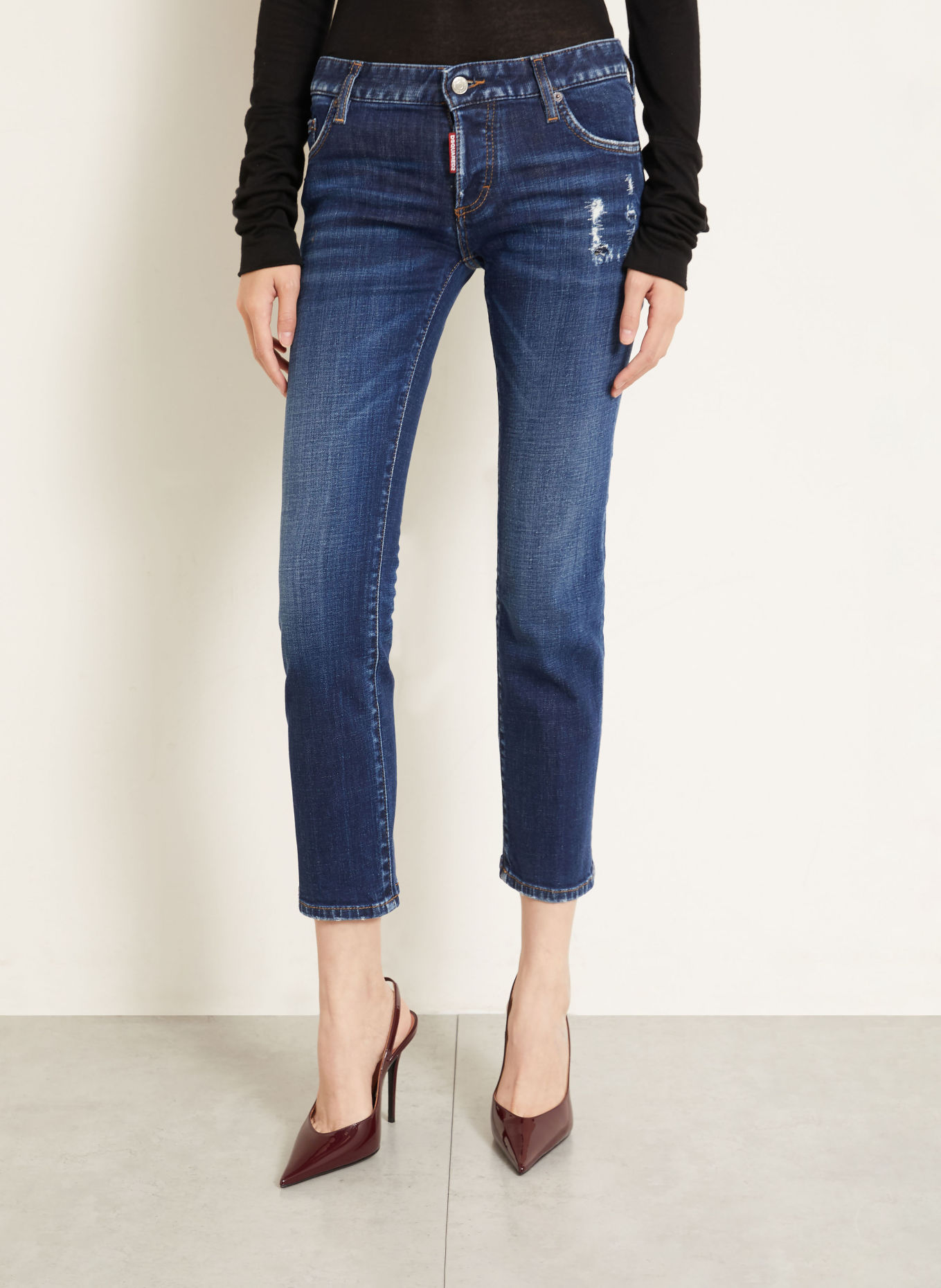 DSQUARED2 Jean destroy JENNA: 470 NAVY BLUE