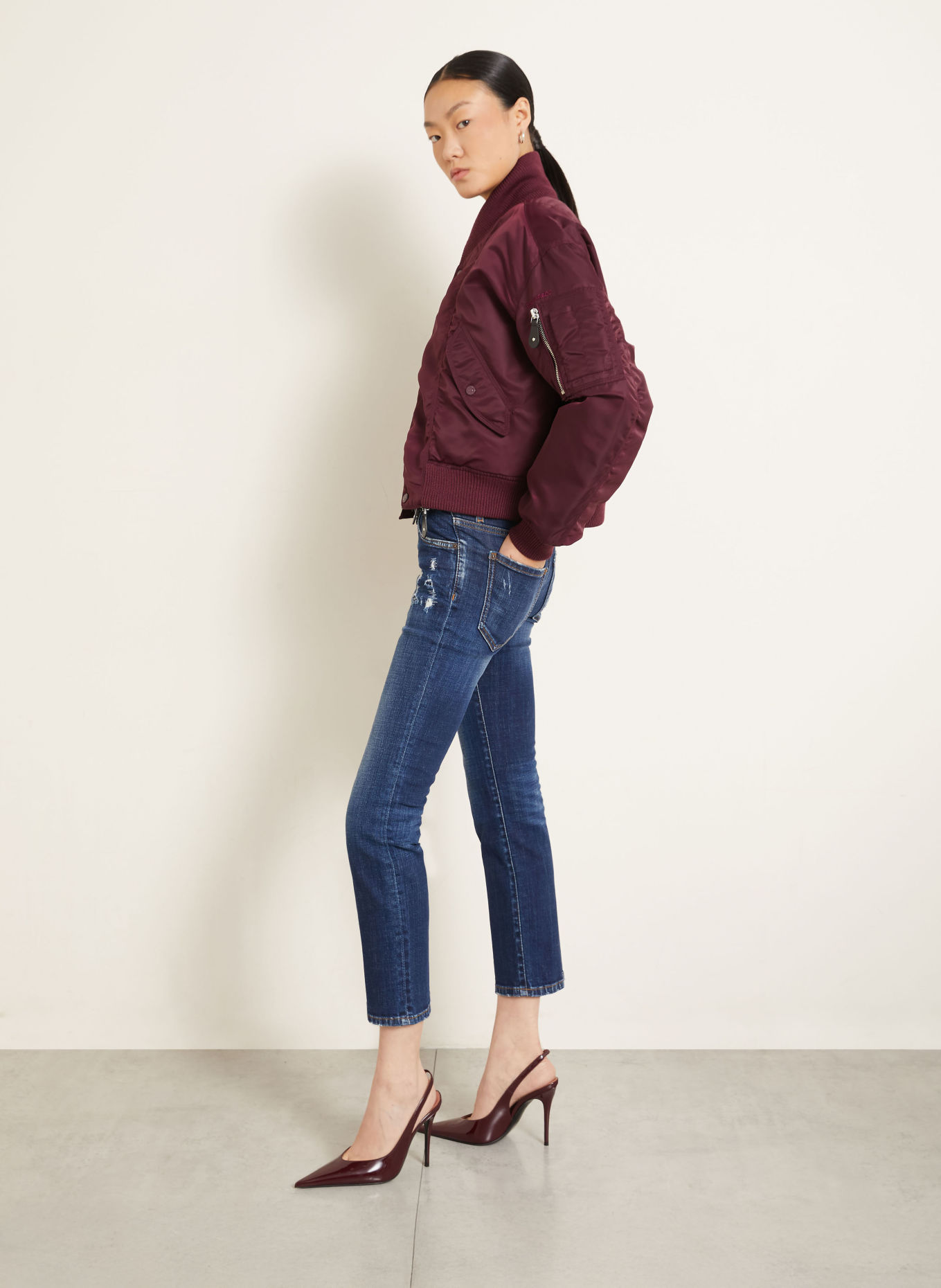 DSQUARED2 Jean destroy JENNA: 470 NAVY BLUE