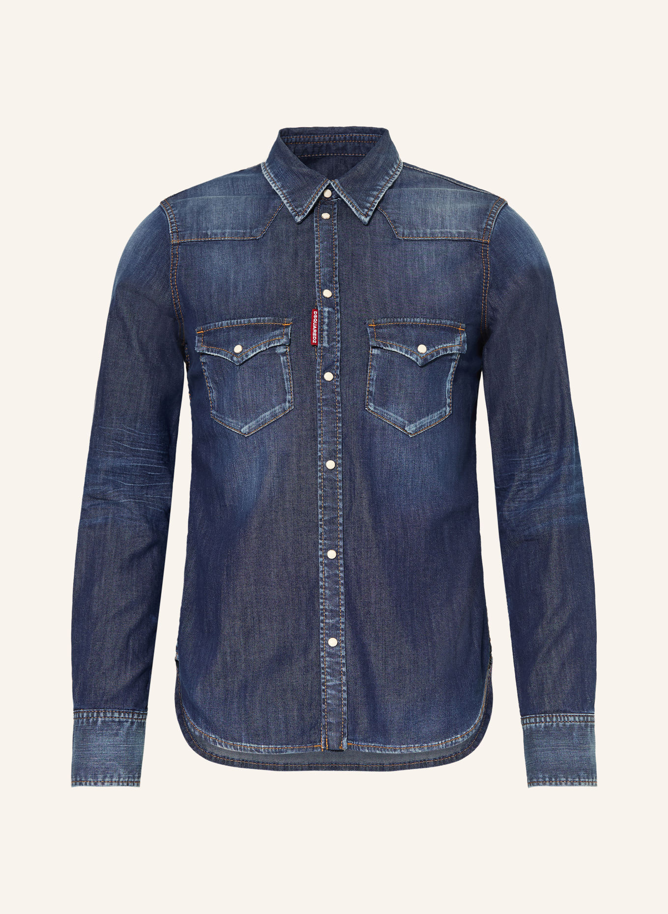 DSQUARED2 Jeansblus: MÖRKBLÅ