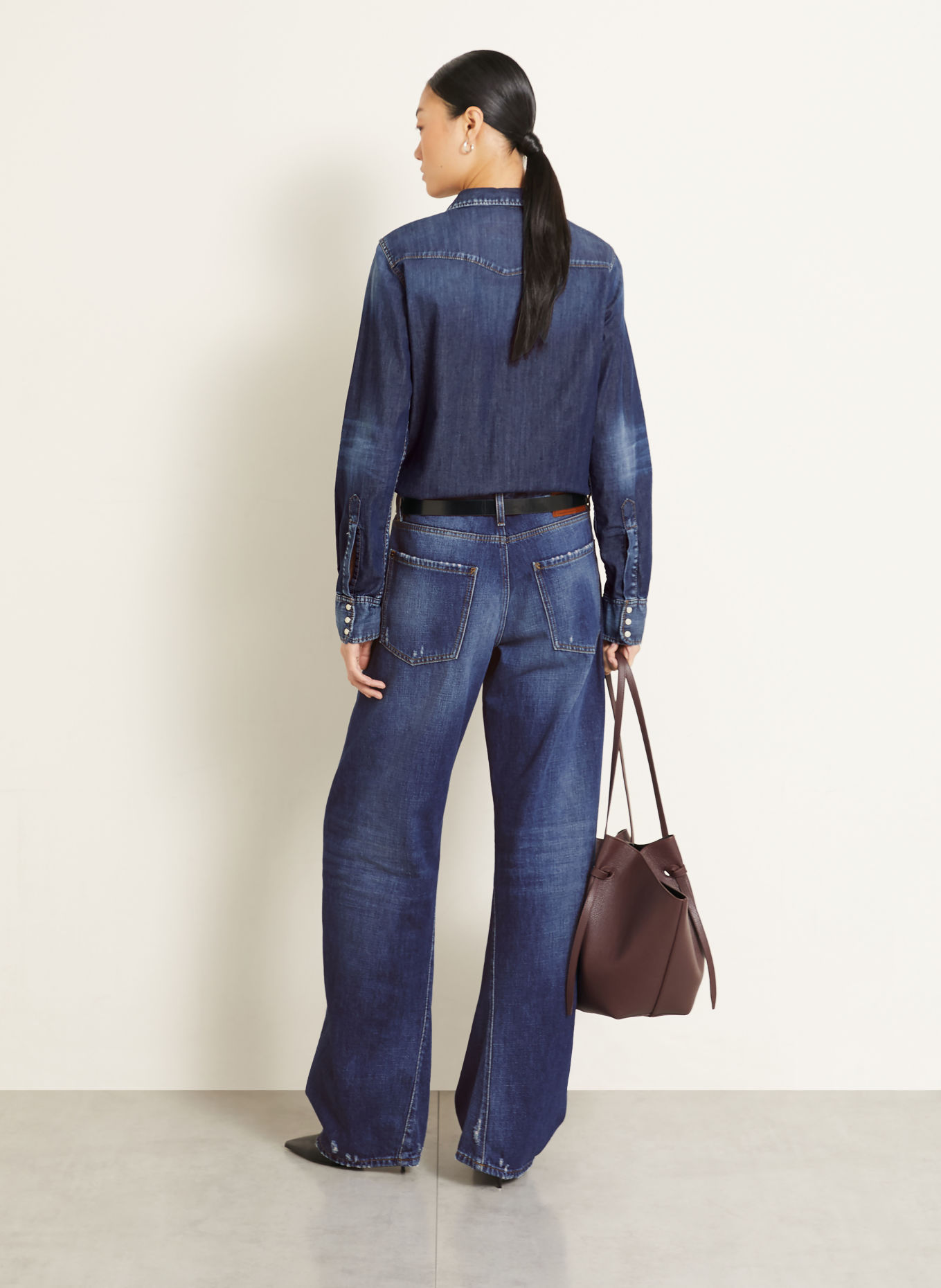 DSQUARED2 Jeansblus: MÖRKBLÅ