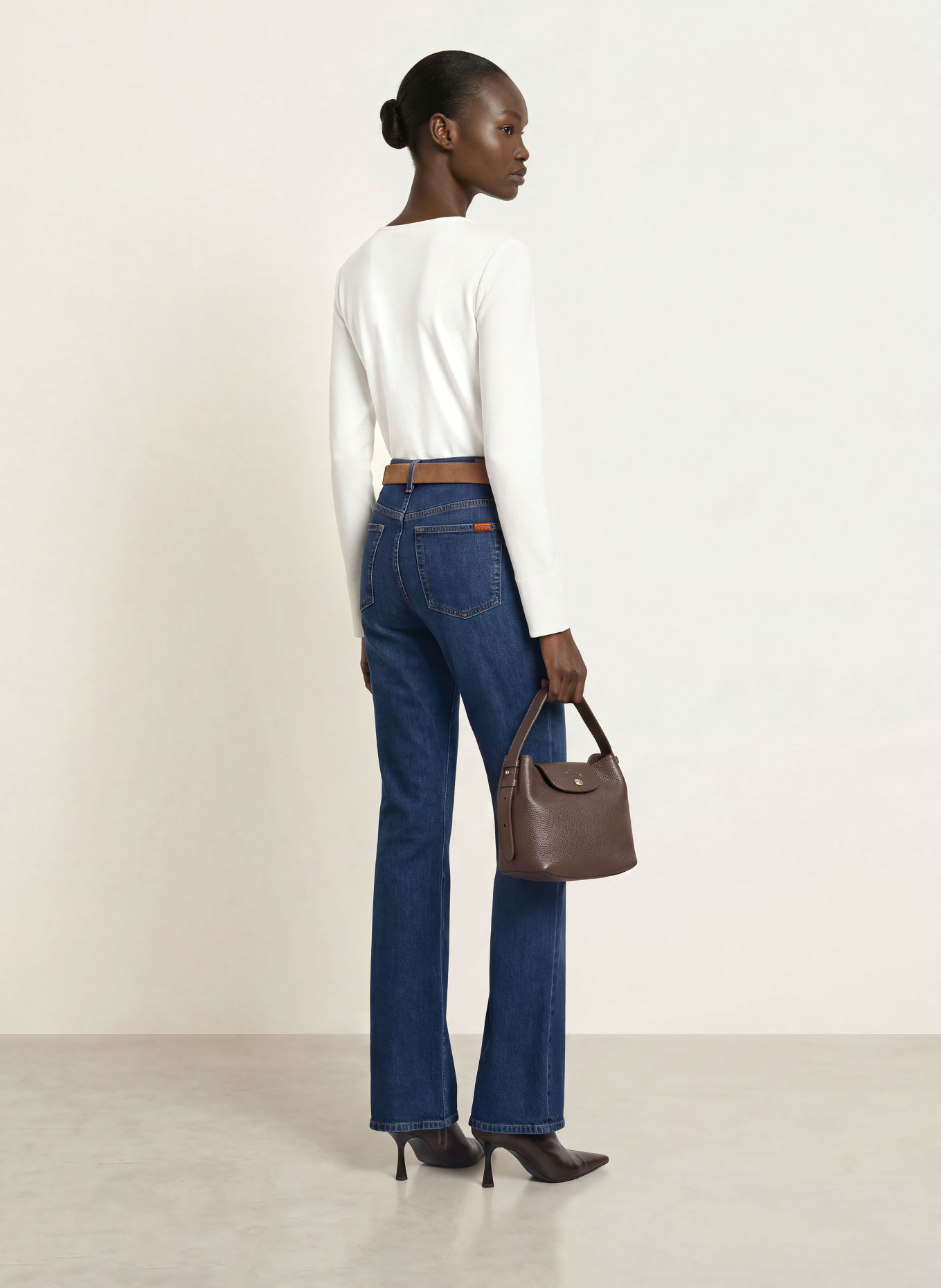 lilienfels Long-sleeve shirt with Bow Tie: WHITE