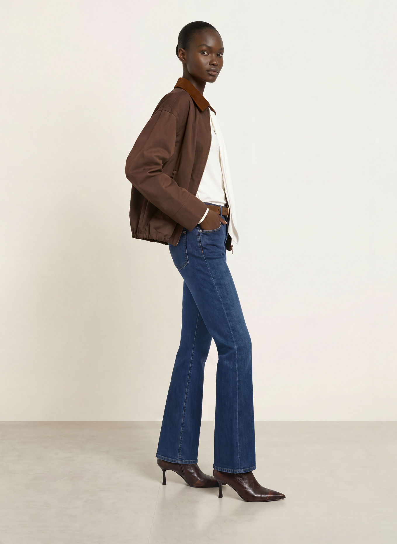 lilienfels Long-sleeve shirt with Bow Tie: WHITE