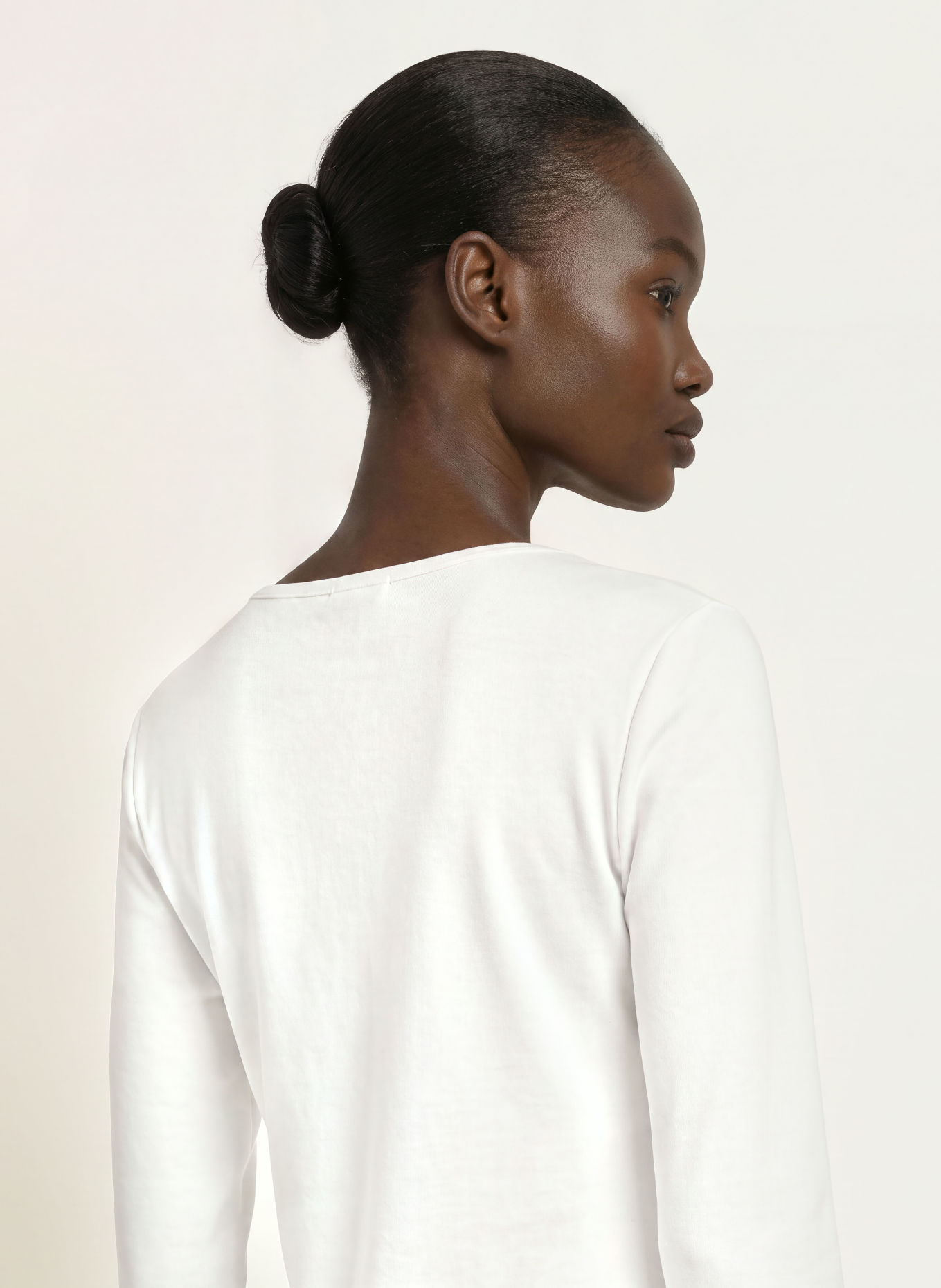 lilienfels Long-sleeve shirt with Bow Tie: WHITE