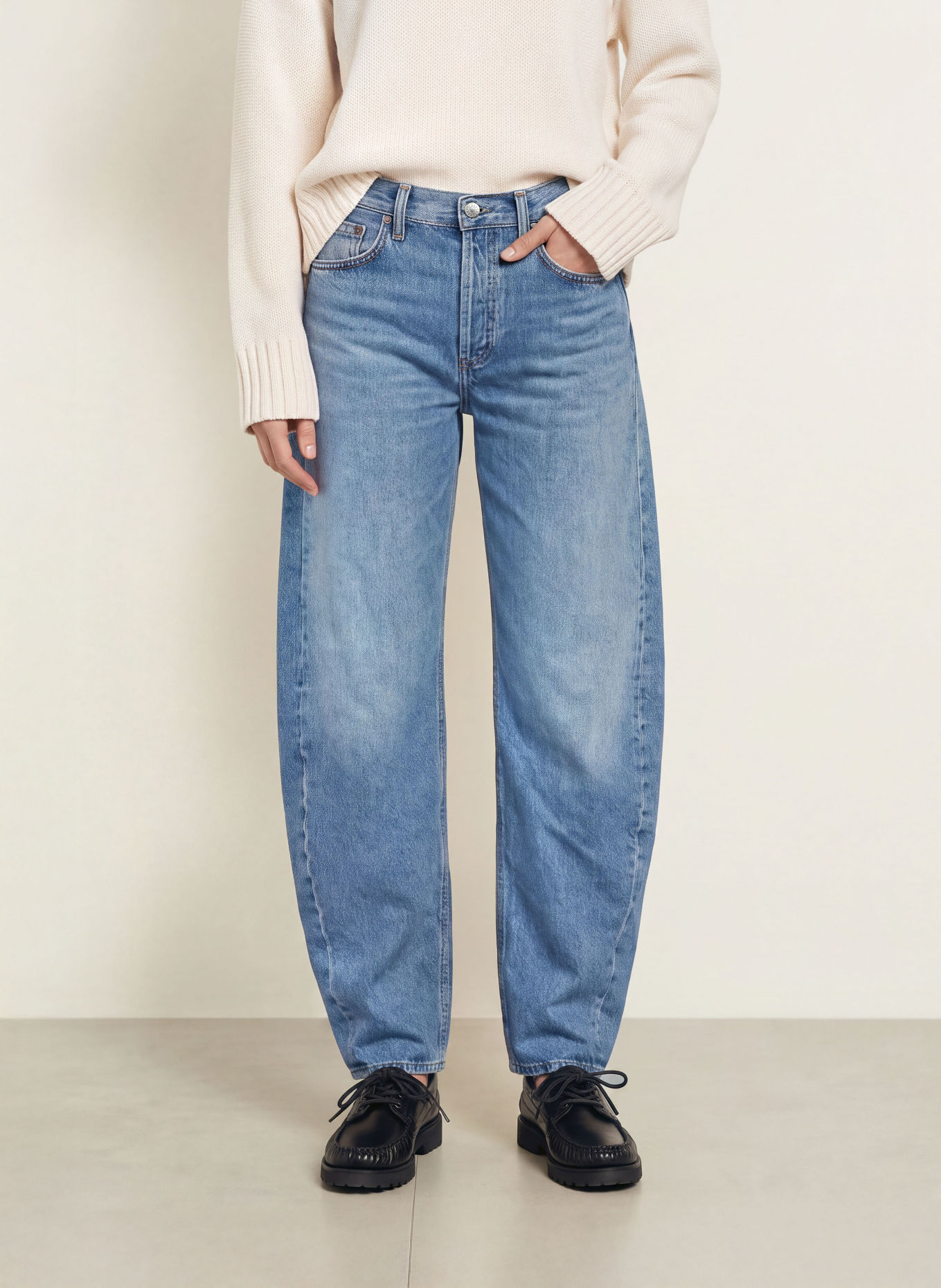 AGOLDE SPIRAL Jeans: vntr venture (dk tinted worn ind)