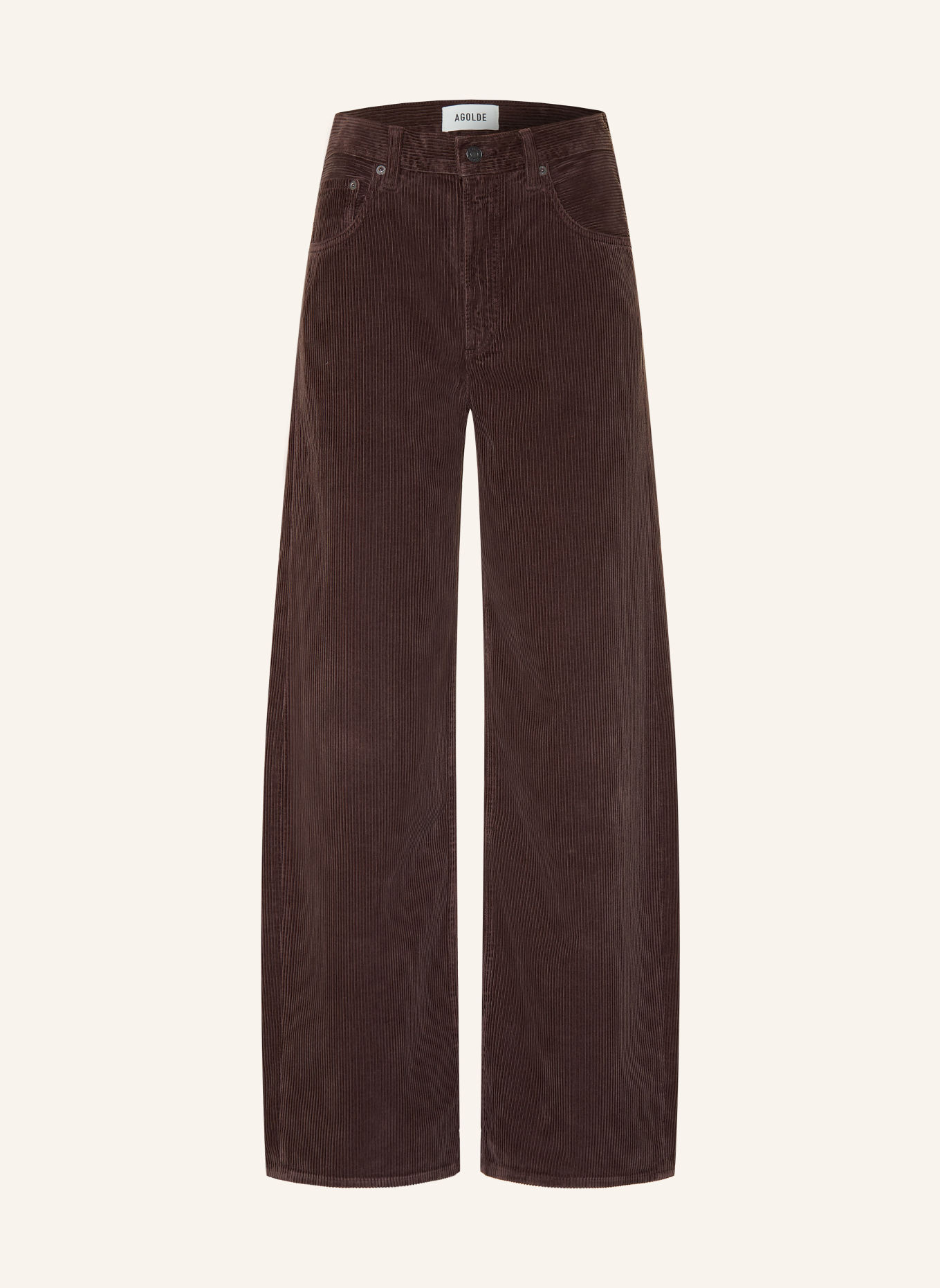 AGOLDE Pantalon en velours côtelé, coupe décontractée: fger forge (dk neutral brown)