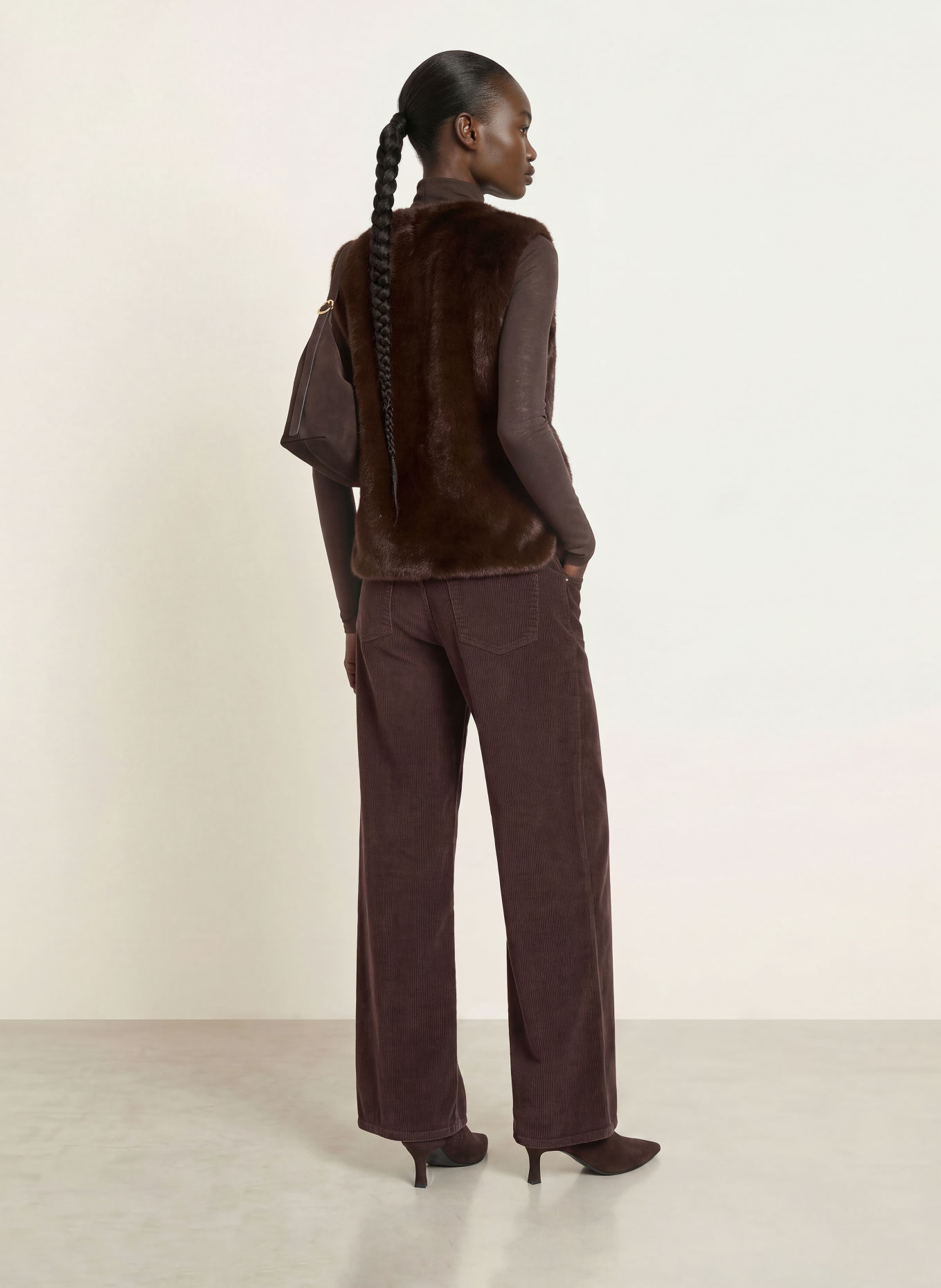 AGOLDE Pantalon en velours côtelé, coupe décontractée: fger forge (dk neutral brown)