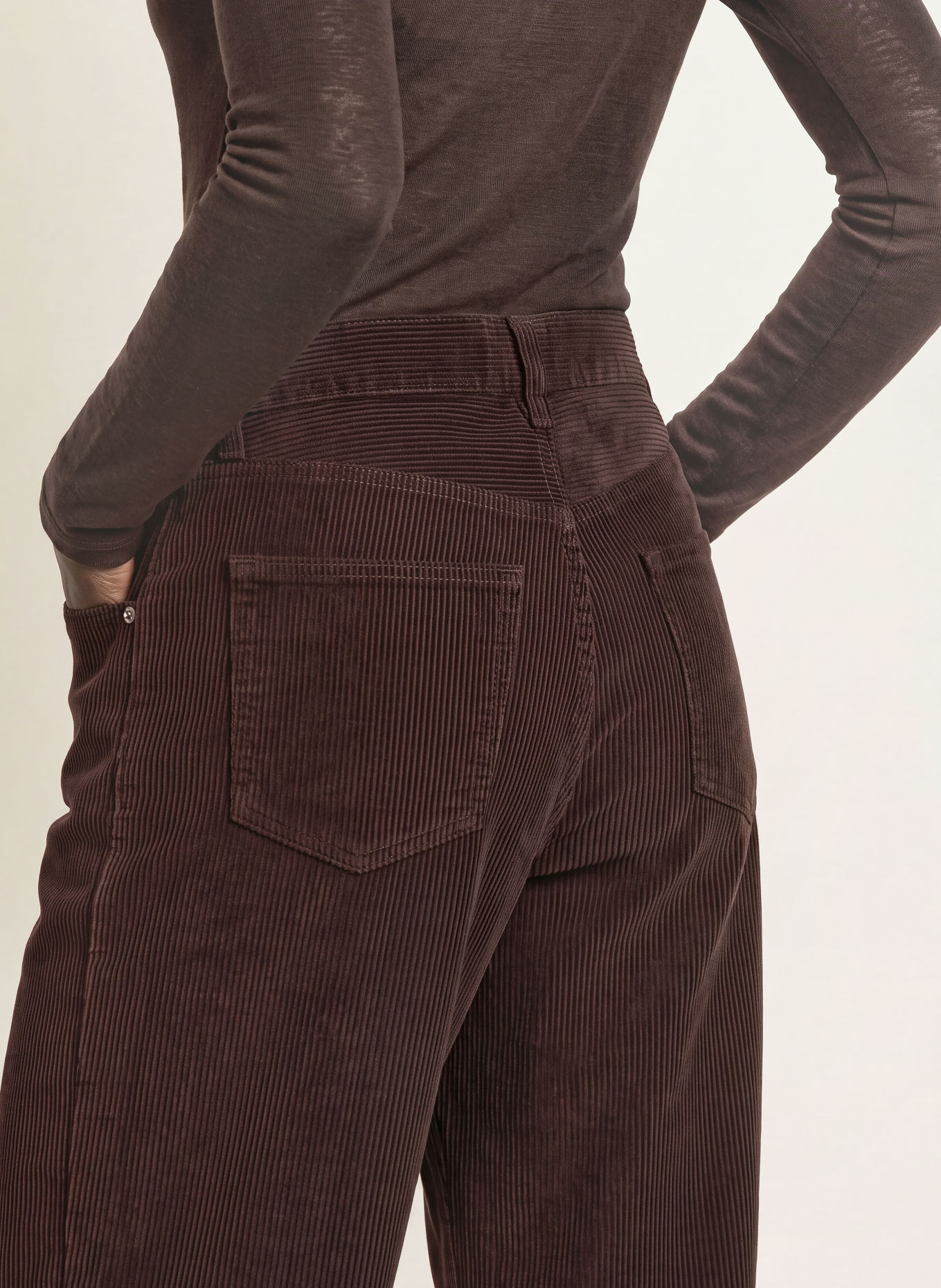 AGOLDE Pantalon en velours côtelé, coupe décontractée: fger forge (dk neutral brown)