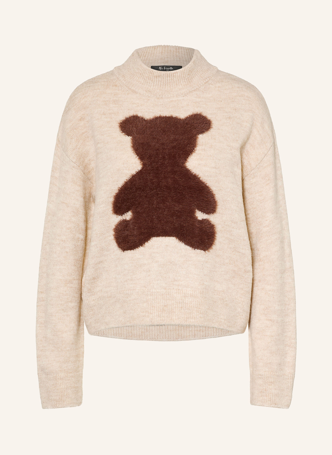 Miss Lagotte Pull: BEIGE / MARRON FONCÉ